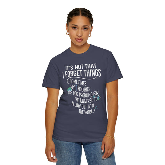 Color: Denim | Profound Thoughts 4 Unisex Garment-Dyed T-shirt