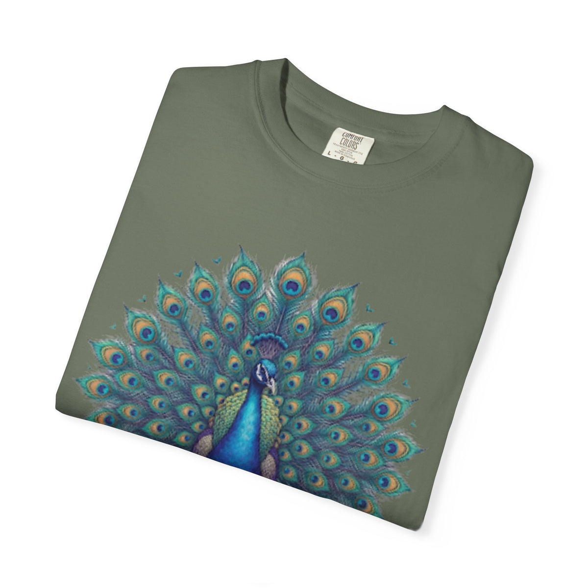 "Hippy Peacock" Unisex Garment-Dyed Tee