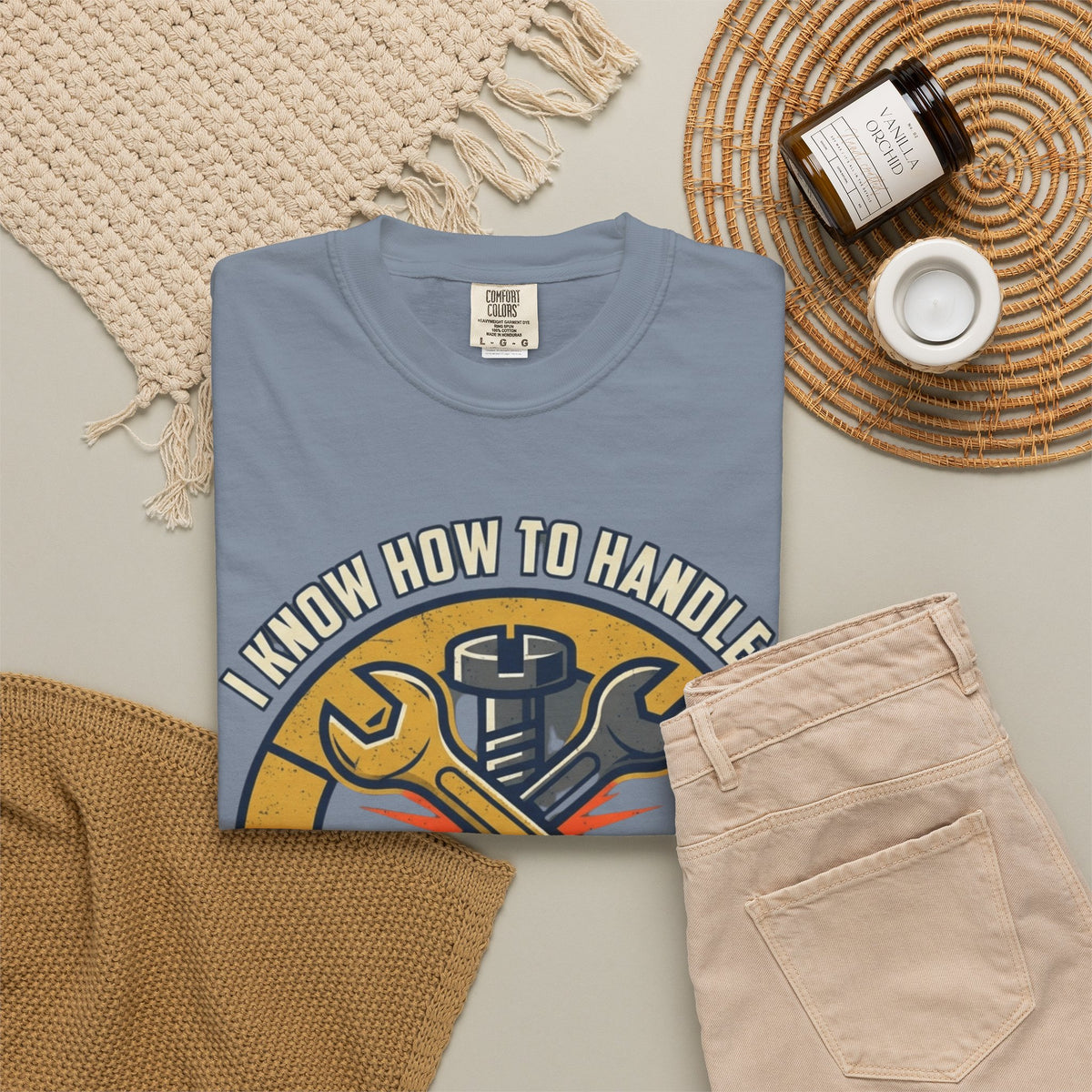 Color: Blue Jean | Tight Screw and a Loose Nut Unisex Garment-Dyed Tee