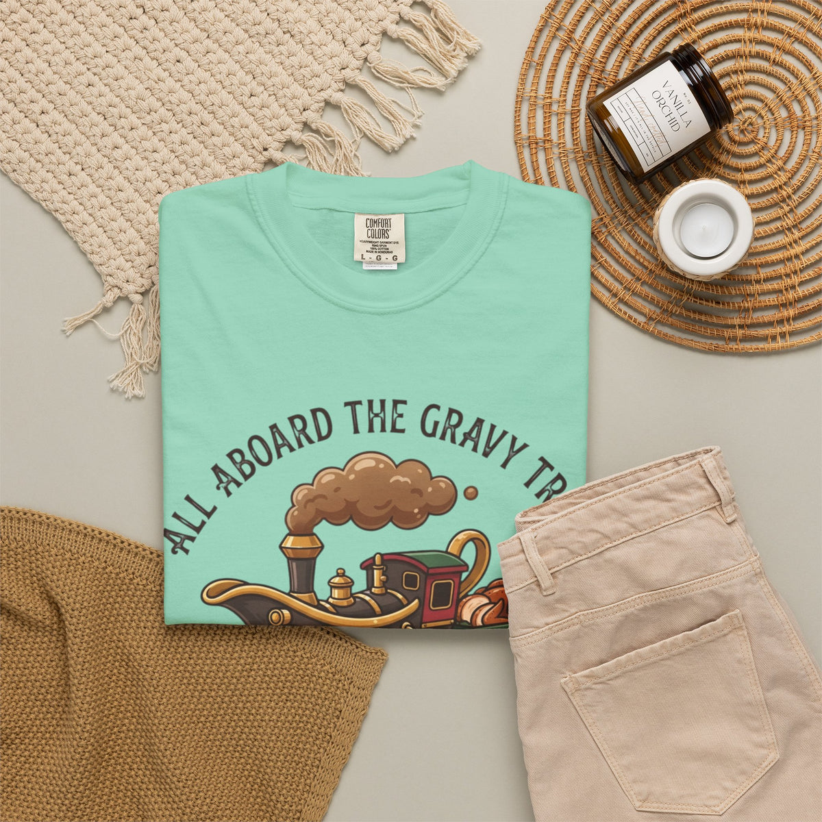 "Next Stop Food Coma" Unisex Garment-Dyed Tee
