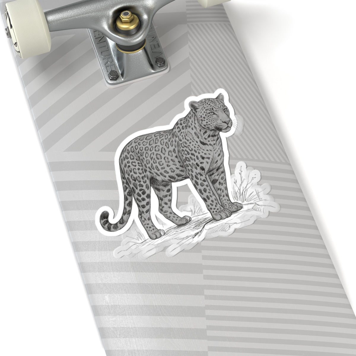 "Pencil Sketch Art Leopard" Sticker — Main