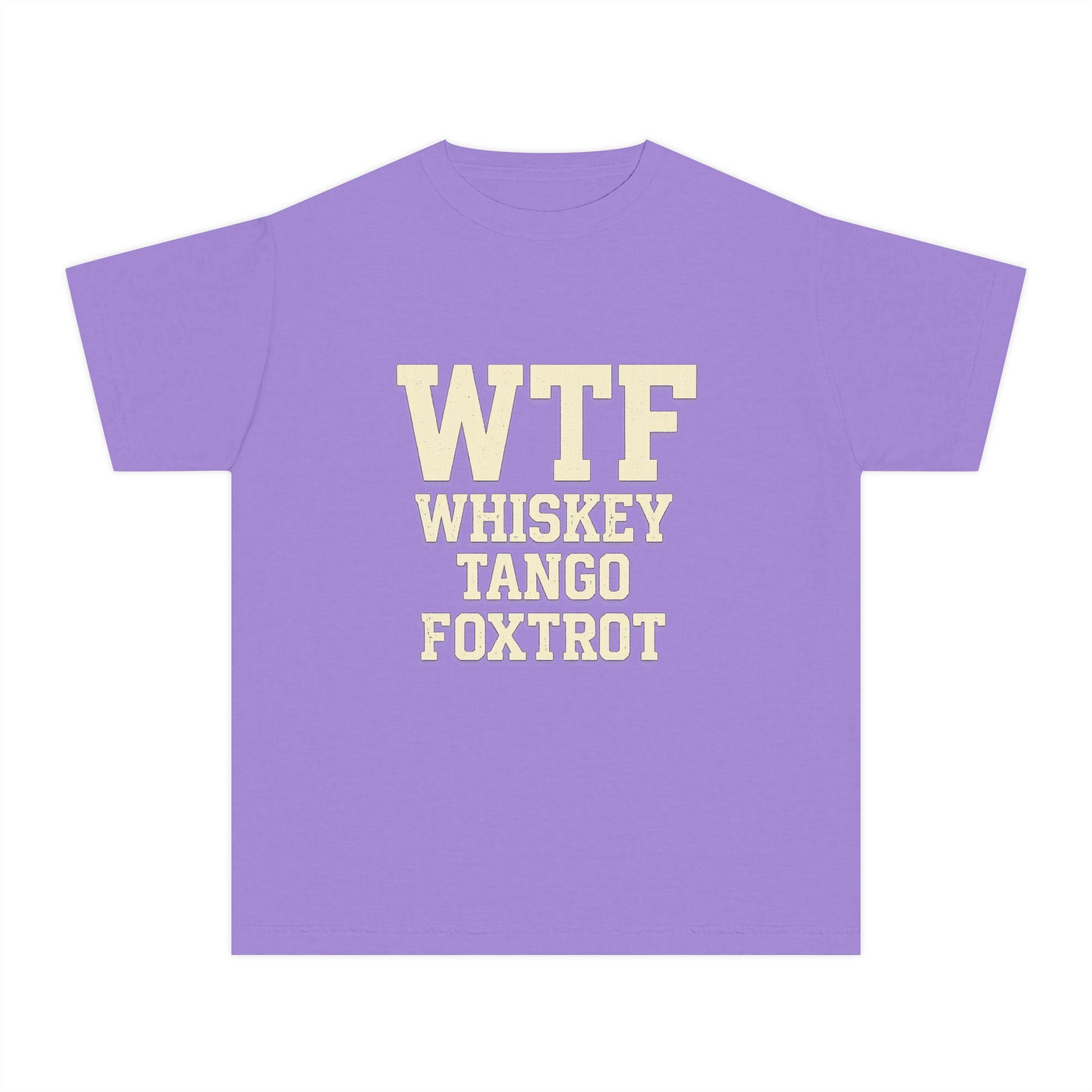 Whisky Tango Foxtrot - WTF Decoded | Youth Tee — AttitudeShirts