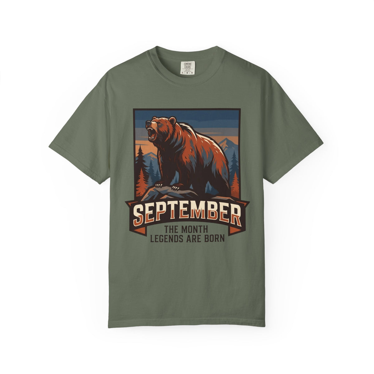 Color: Moss | September Legend Unisex Garment-Dyed Tee