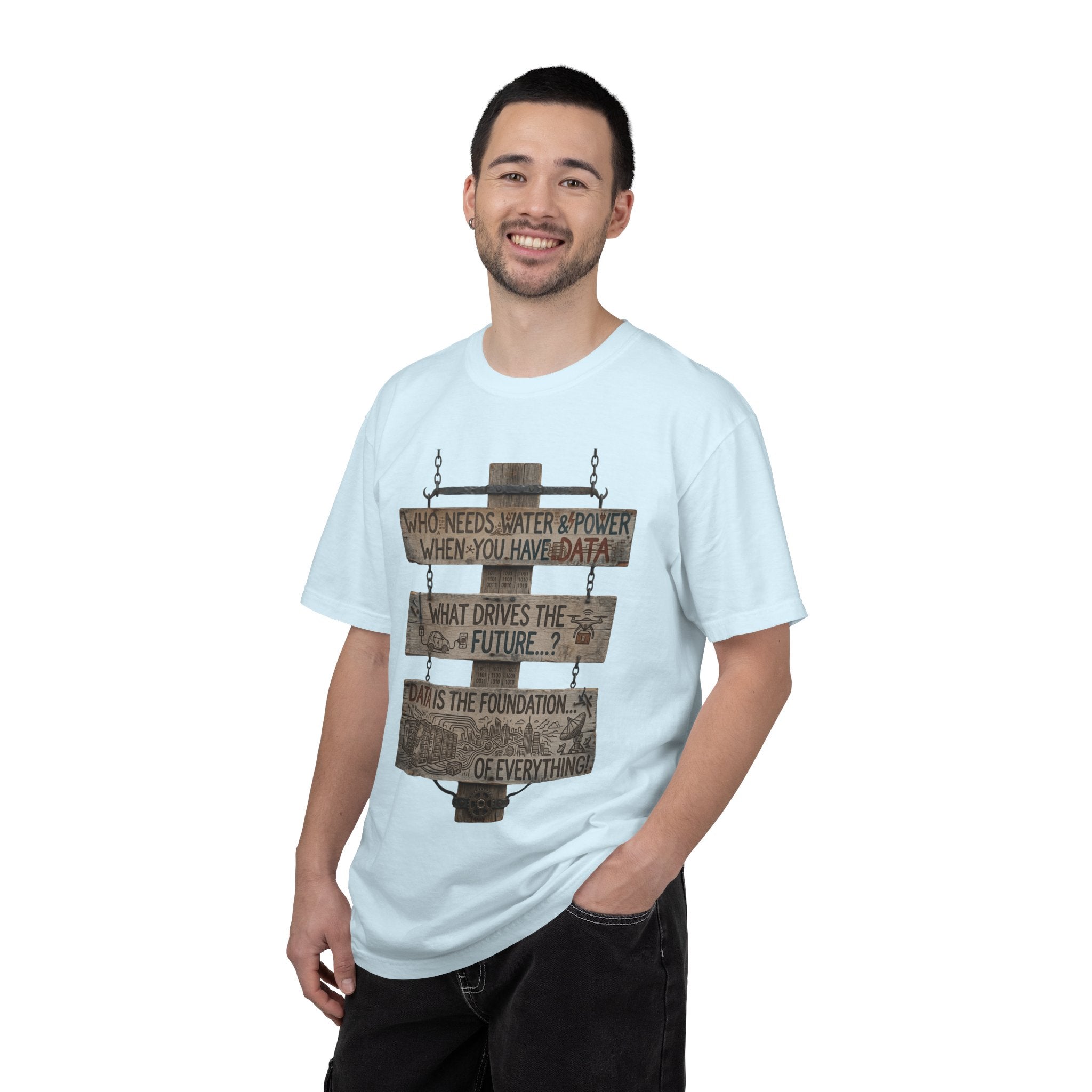 "Who Needs Water and Power" Unisex Garment-Dyed T-shirt