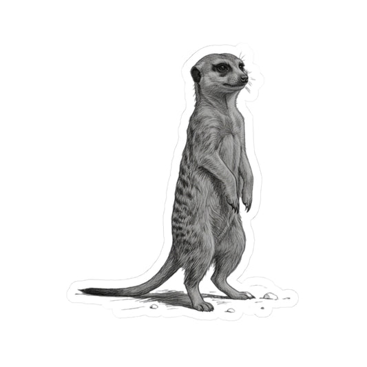 "Pencil Sketch Art Meerkat" Sticker — Main