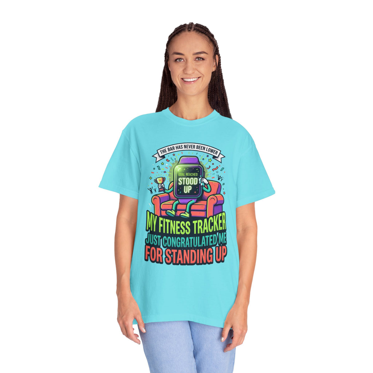 Color: Lagoon Blue | The Bar Has Never Been Lower Unisex Garment-Dyed Tee
