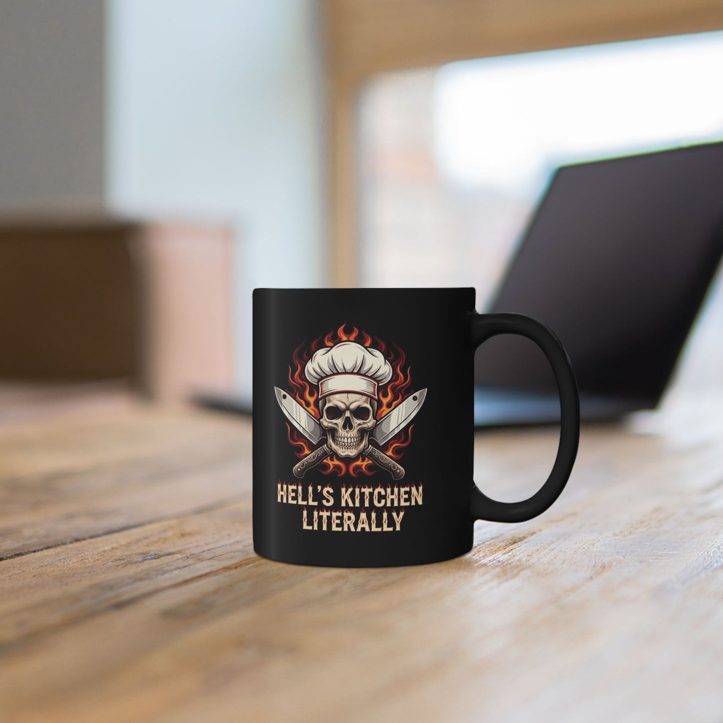 "Hell's Kitchen Literally" Black Ceramic Mug