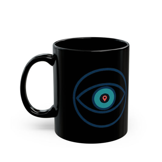 "Monitoring the Situation" Black Ceramic Mug — Graphic