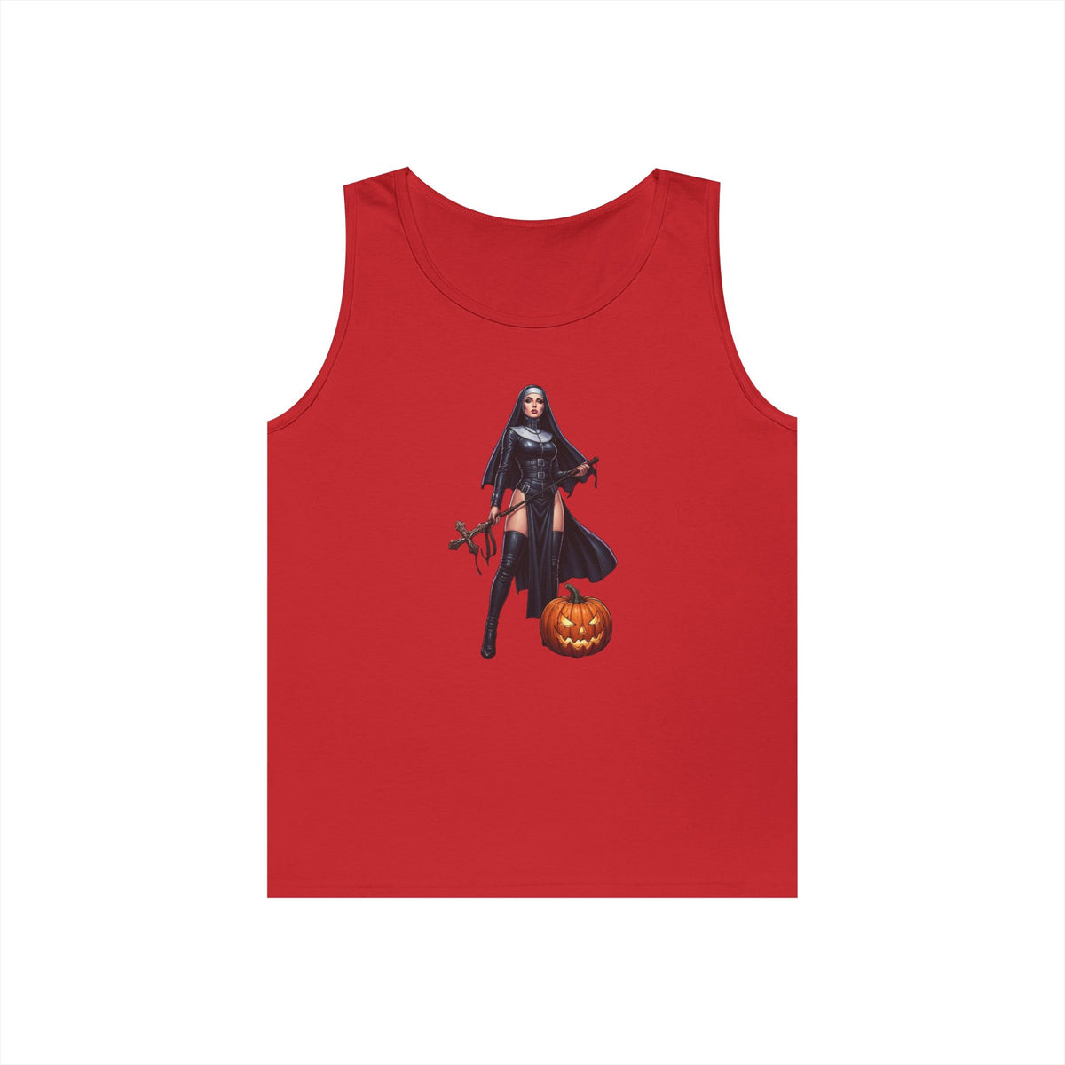 Color: Red | Sexy Halloween Nun Tank Top