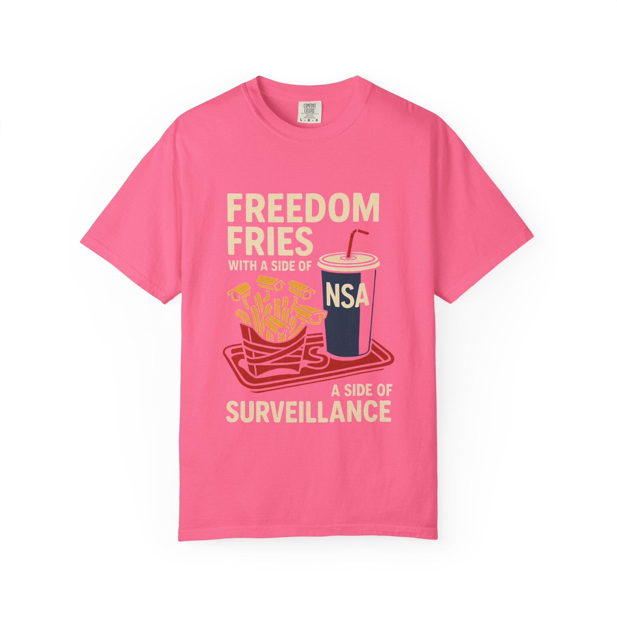 "Freedom Fries (With Extra Eyes)" Unisex Garment-Dyed T-shirt