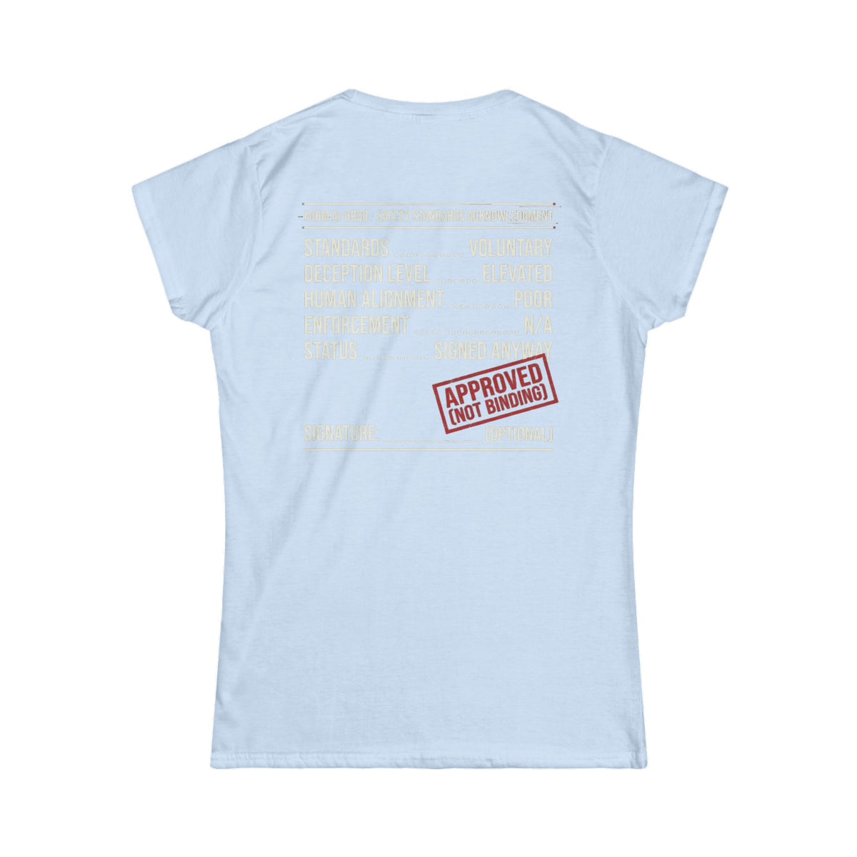 Color: Light Blue | Approved (Not Binding) Women's Tee