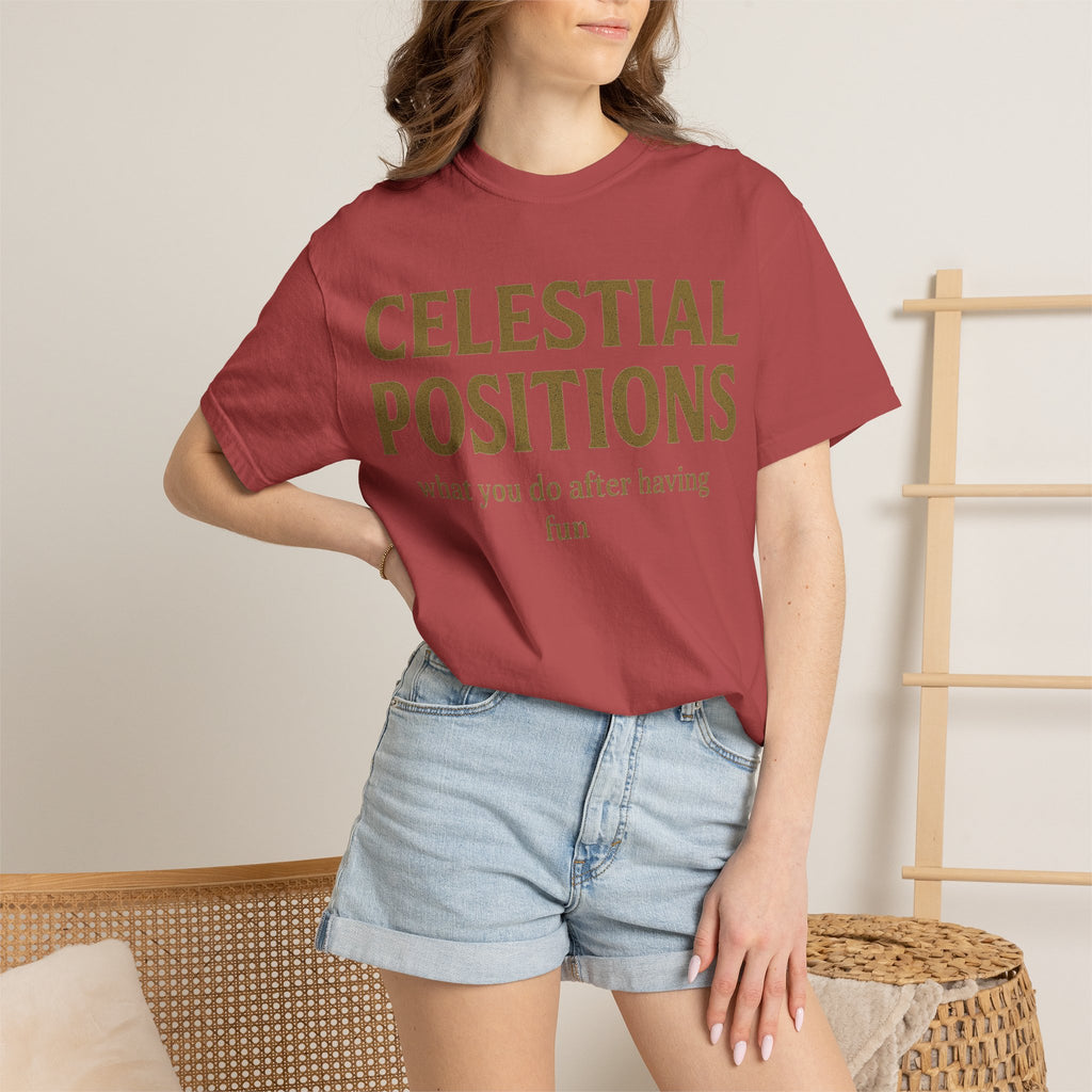 "Celestial Positions" Unisex Garment-Dyed T-shirt