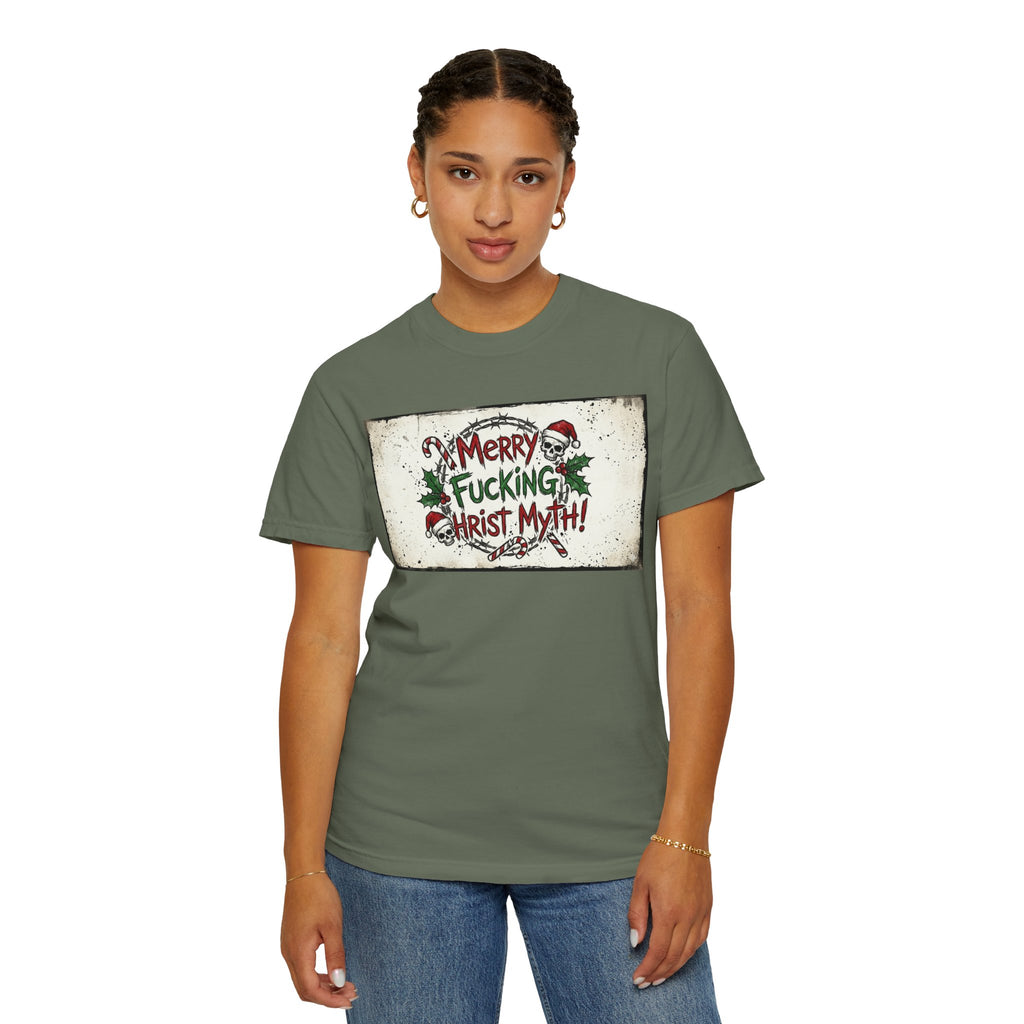 "MF Christ Myth 4" Unisex Garment-Dyed T-shirt