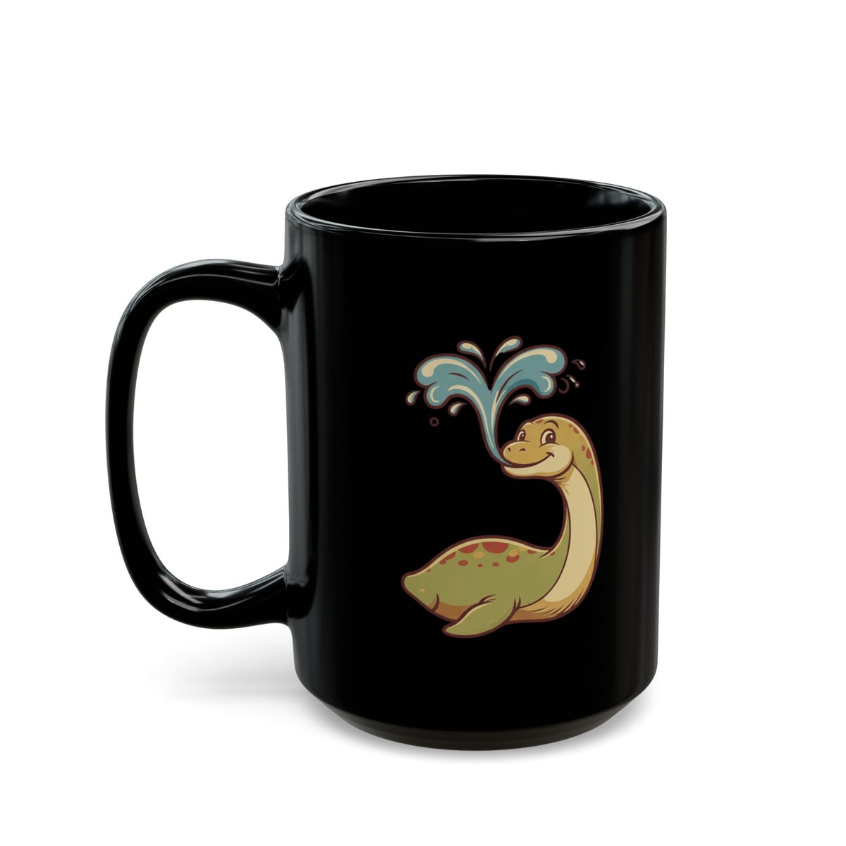 "Champ (Lake Champlain)" Black Ceramic Mug — Graphic