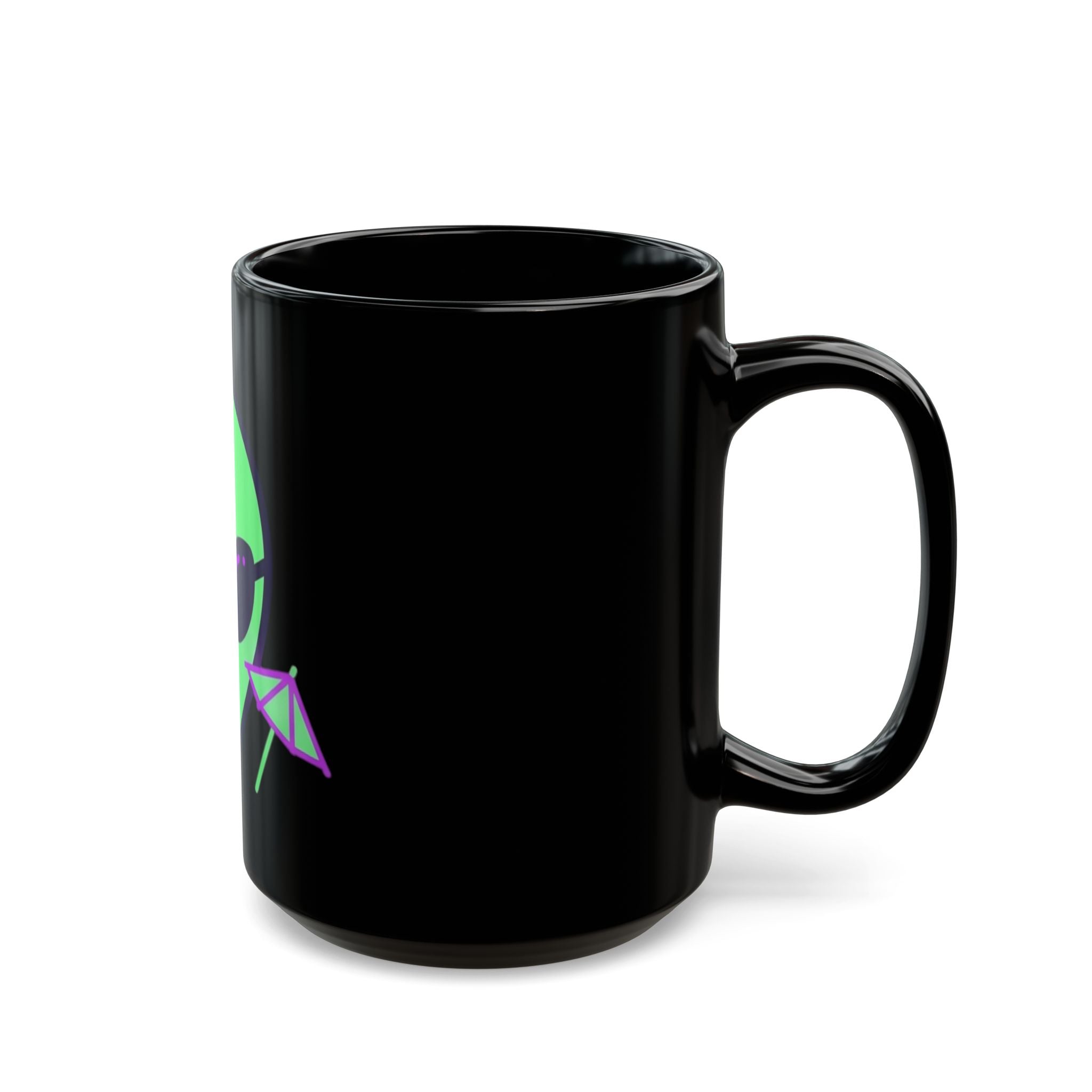"Drunk Alien" Black Ceramic Mug — Graphic