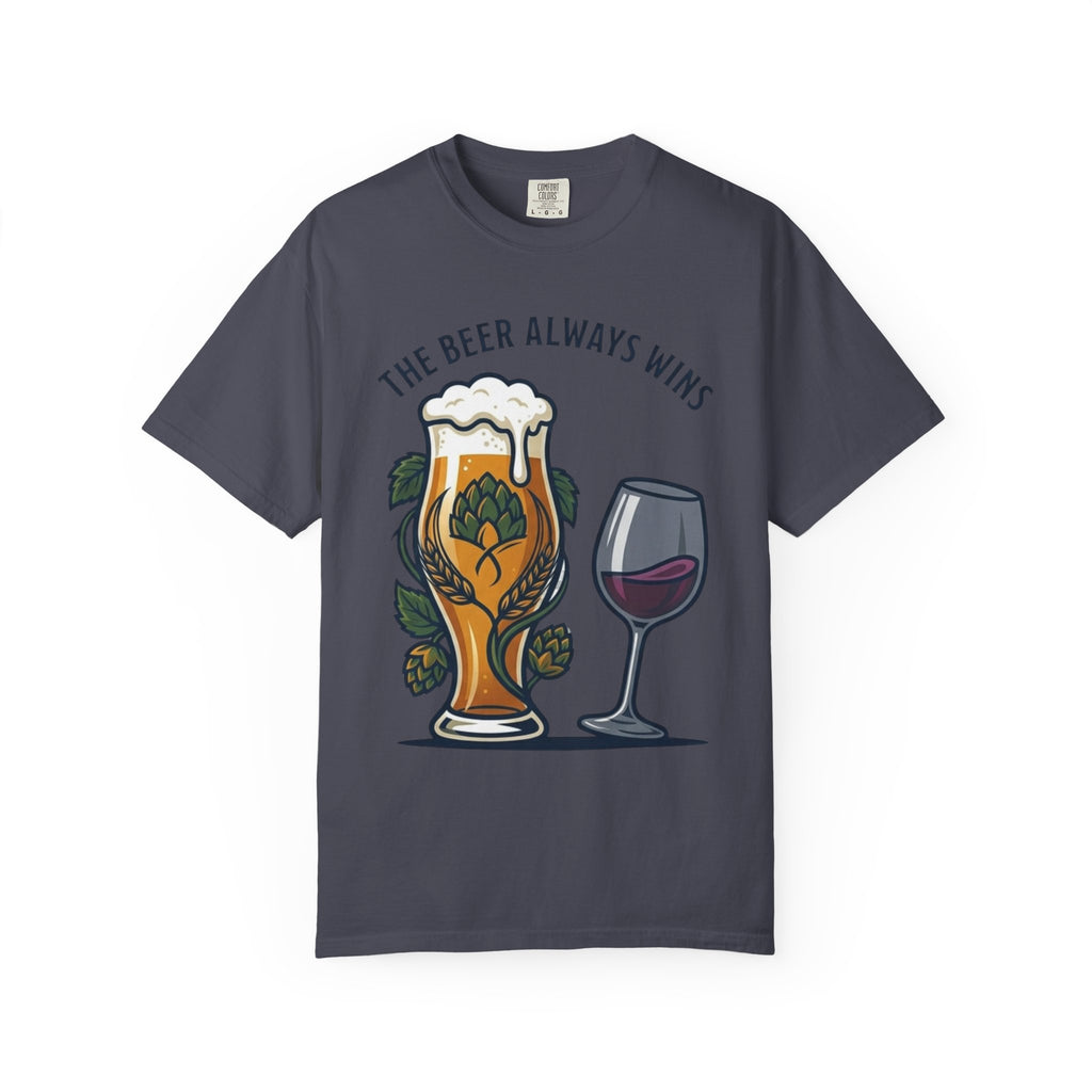 "The Beer Always Wins" Unisex Garment-Dyed Tee