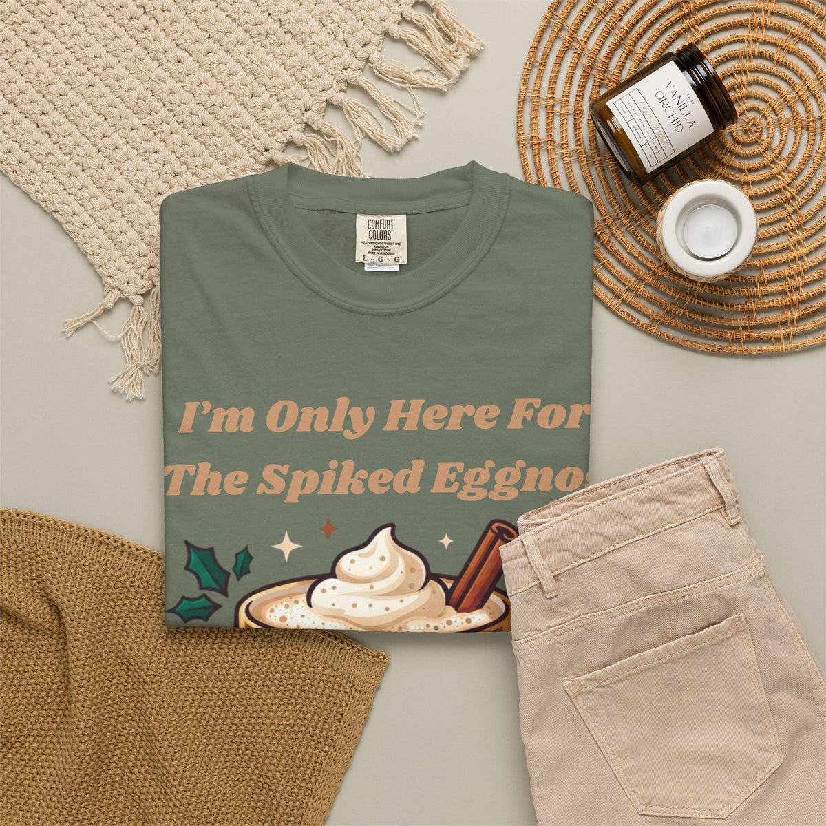 "Spiked Eggnog" Unisex Garment-Dyed Tee