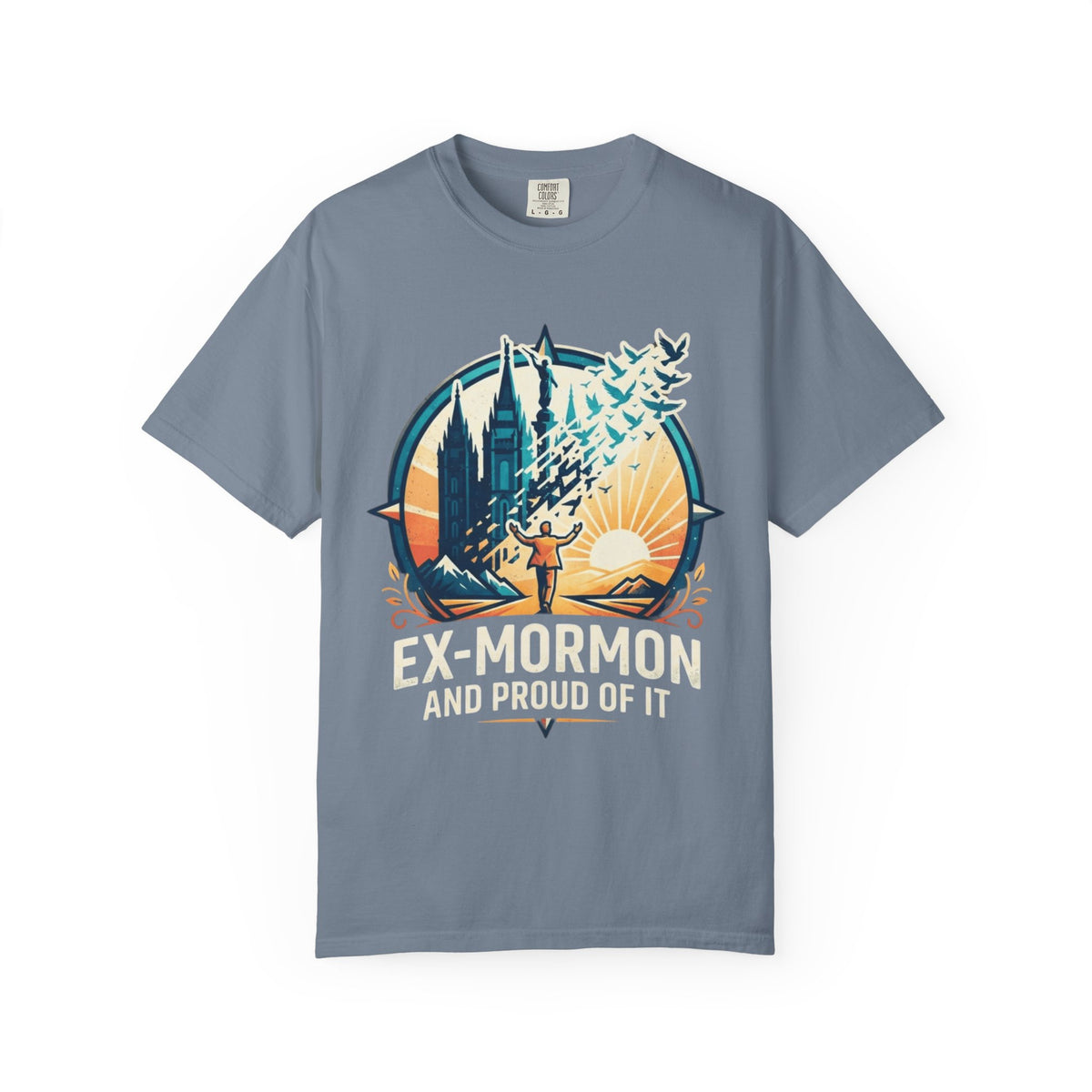 Color: Blue Jean | Ex Mormon Unisex Garment-Dyed Tee