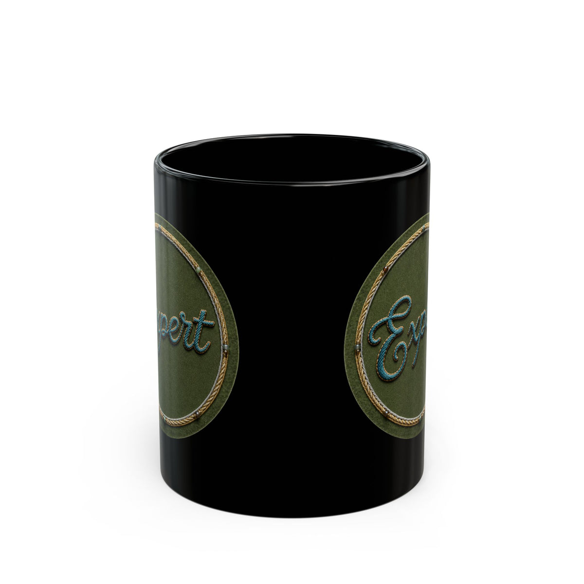 "Expert In Things That Don't Matter" Black Ceramic Mug — Graphic