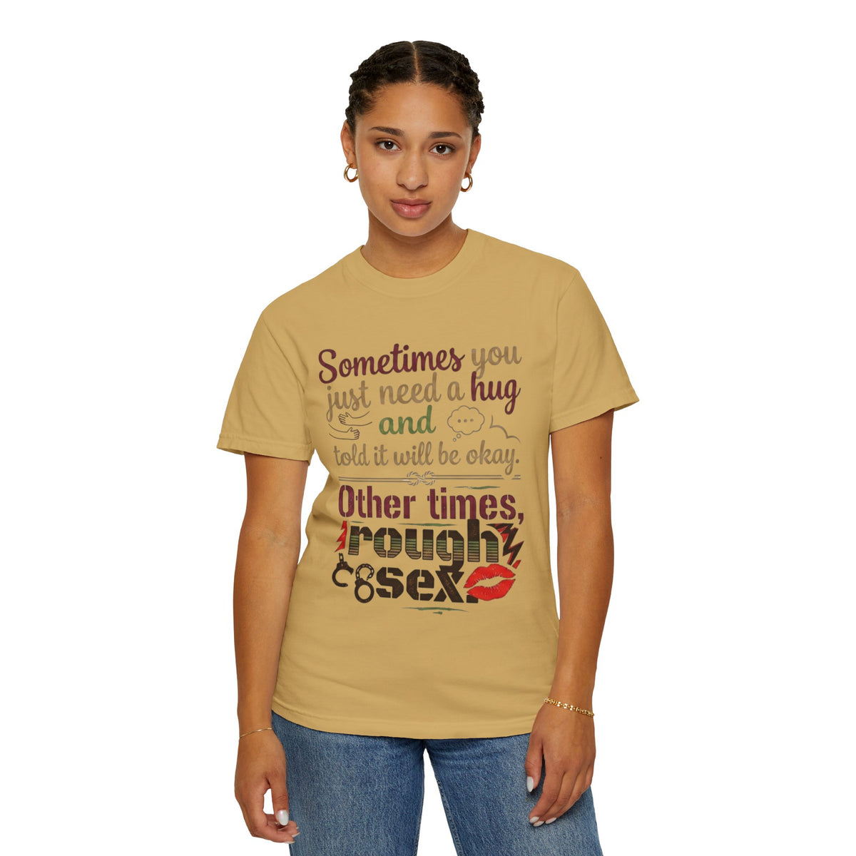 Color: Mustard | Rough Sex Unisex Garment-Dyed Tee