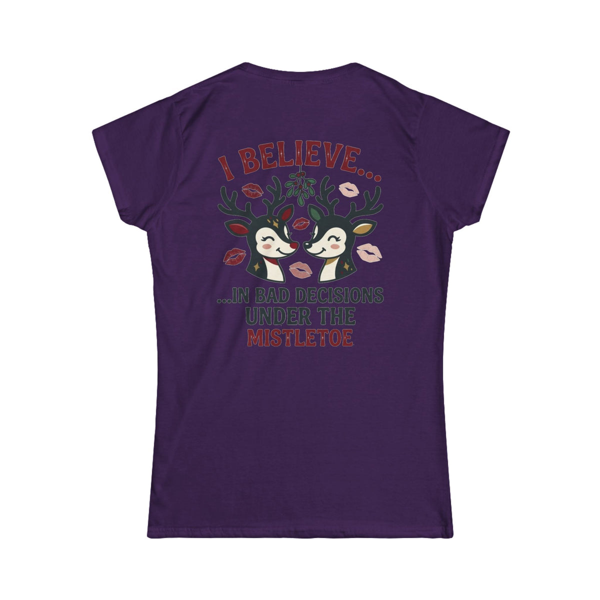 "Bad Decisions Under the Mistletoe" Women's Tee