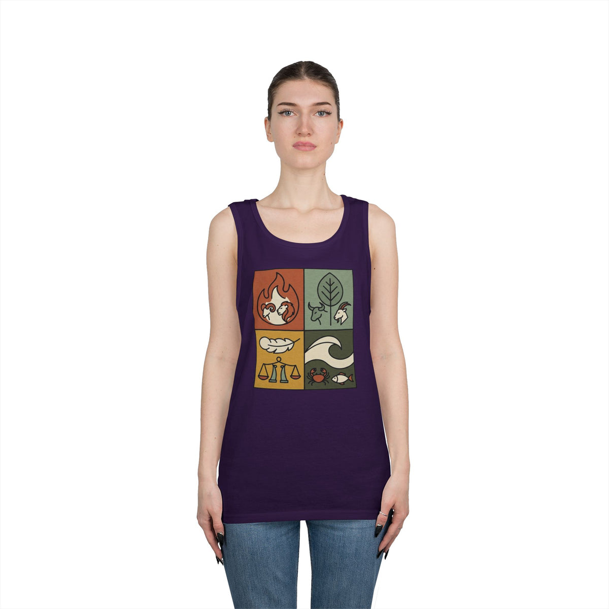 "Four Elements- Fire, Earth, Air, Water" Tank Top