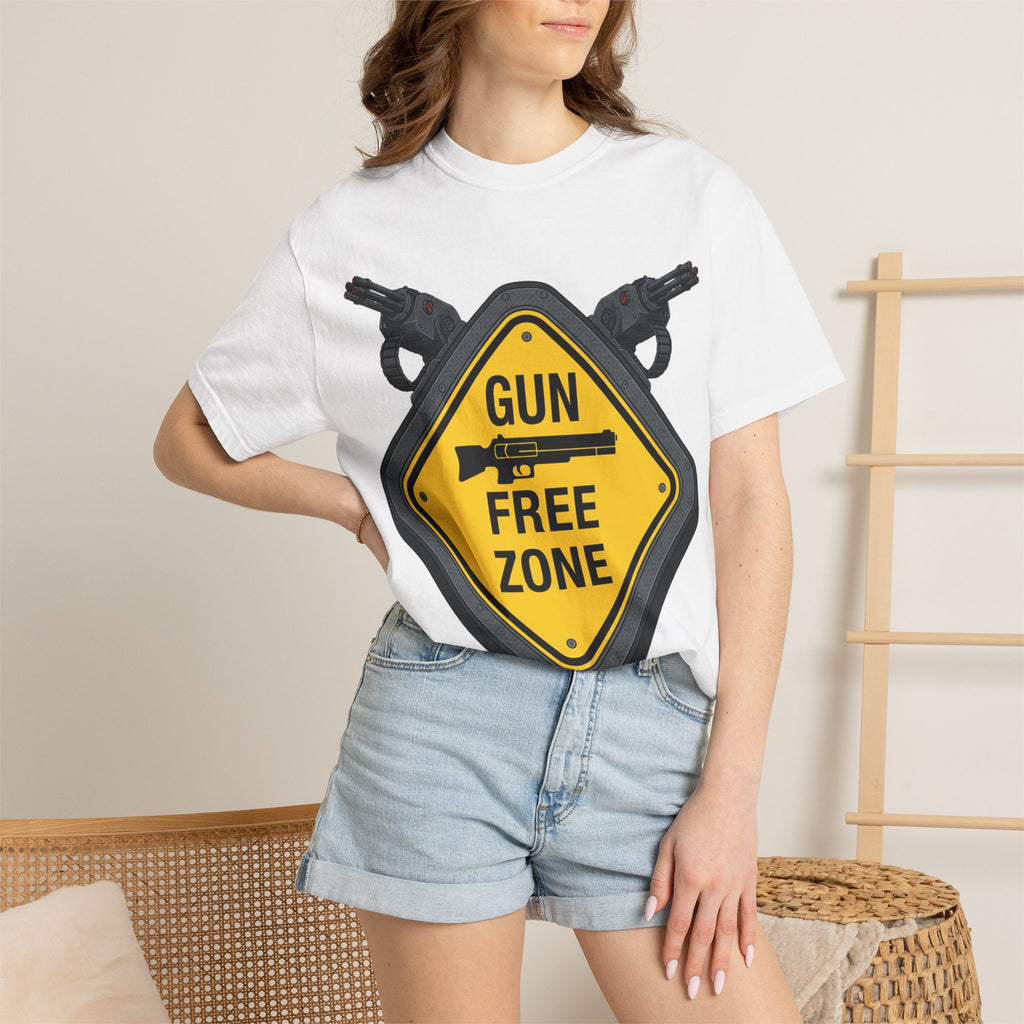 "Gun Free Zone (Heavy Metal Edition)" Unisex Garment-Dyed T-shirt