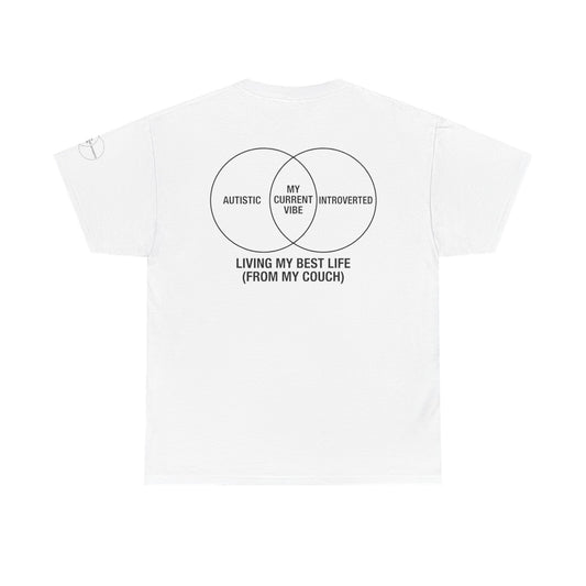 Color: White | Living My Best Life Premium Graphic Tee