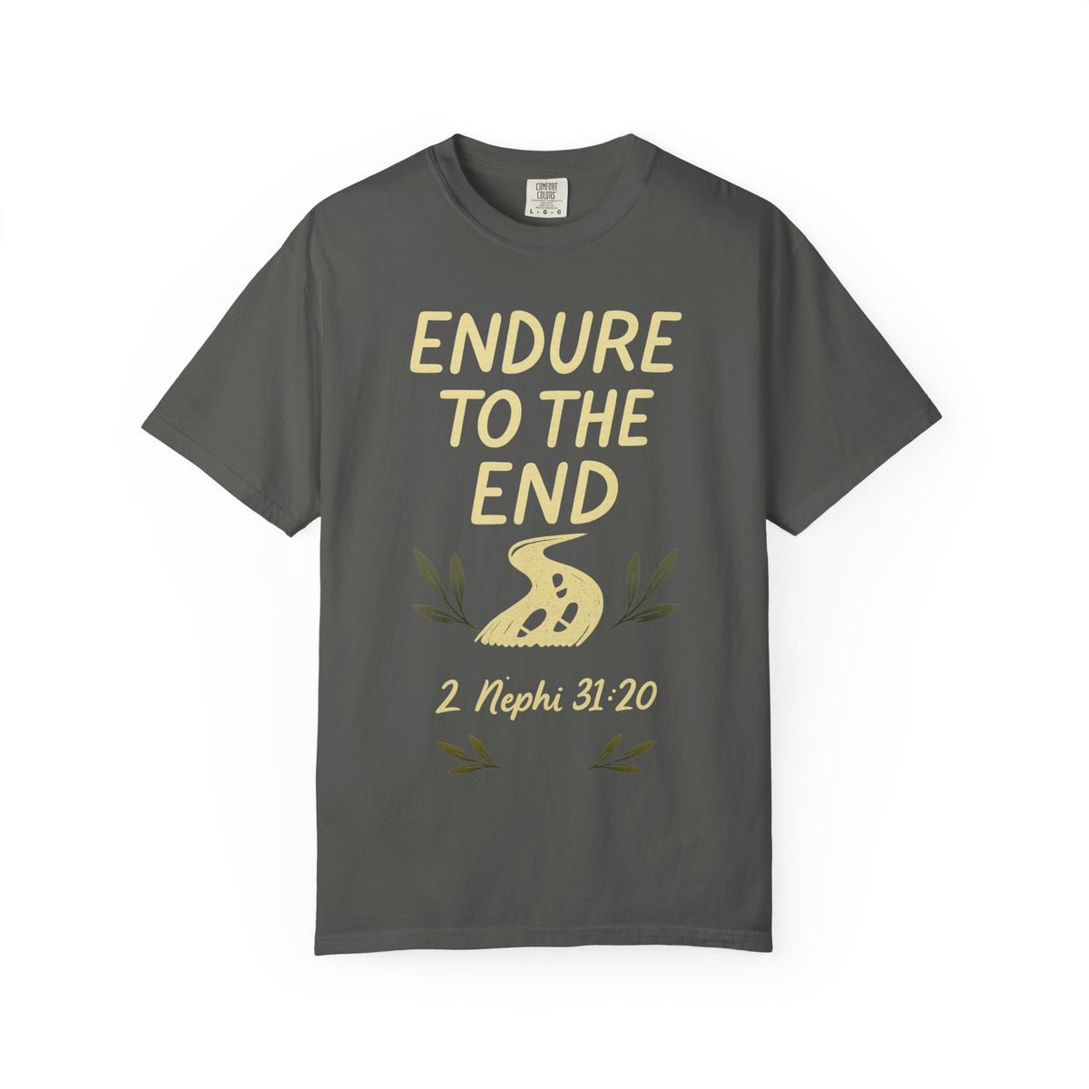 Color: Pepper | Endure to the End Unisex Garment-Dyed T-shirt