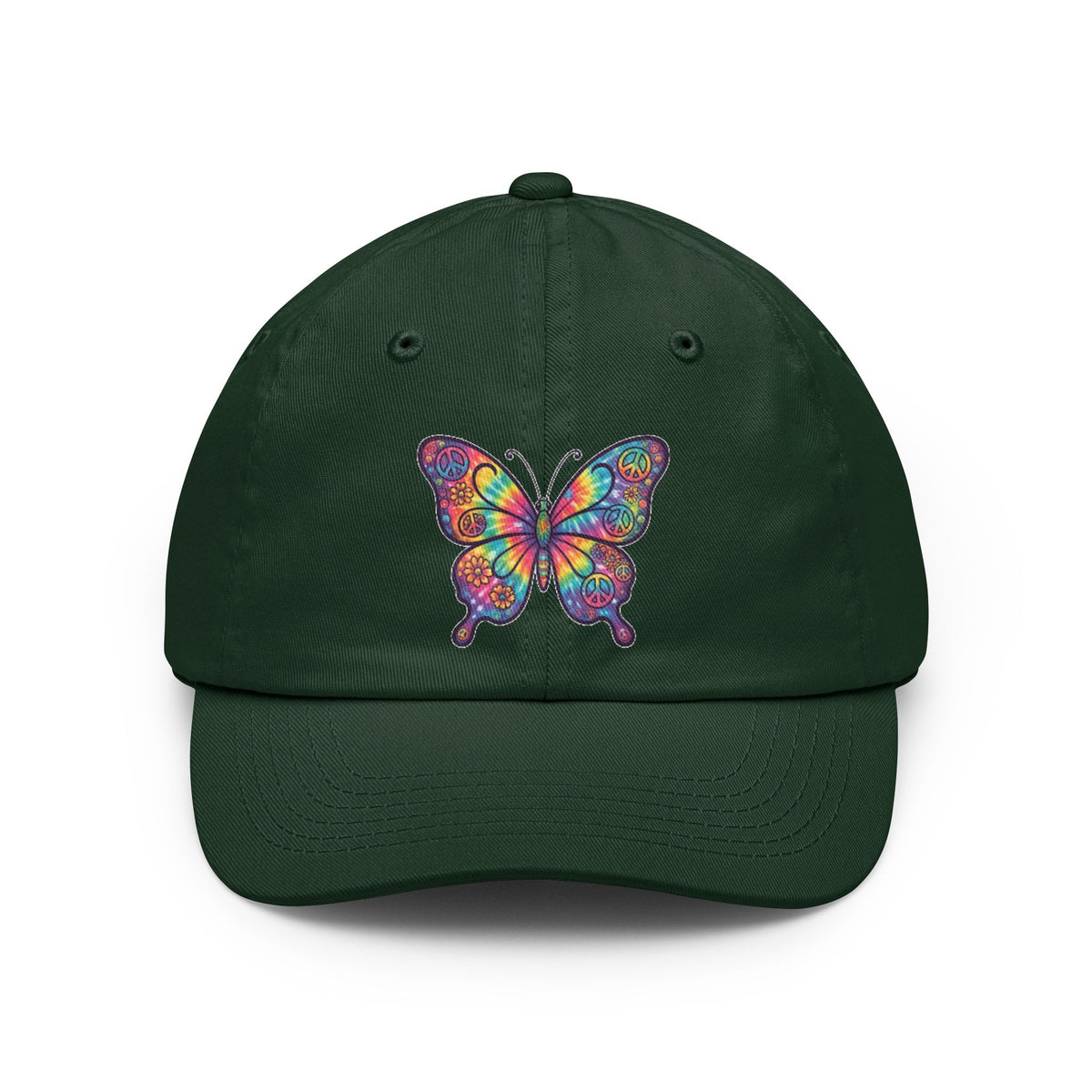 Color: Forest Green | Hippy Butterfly Dad Hat