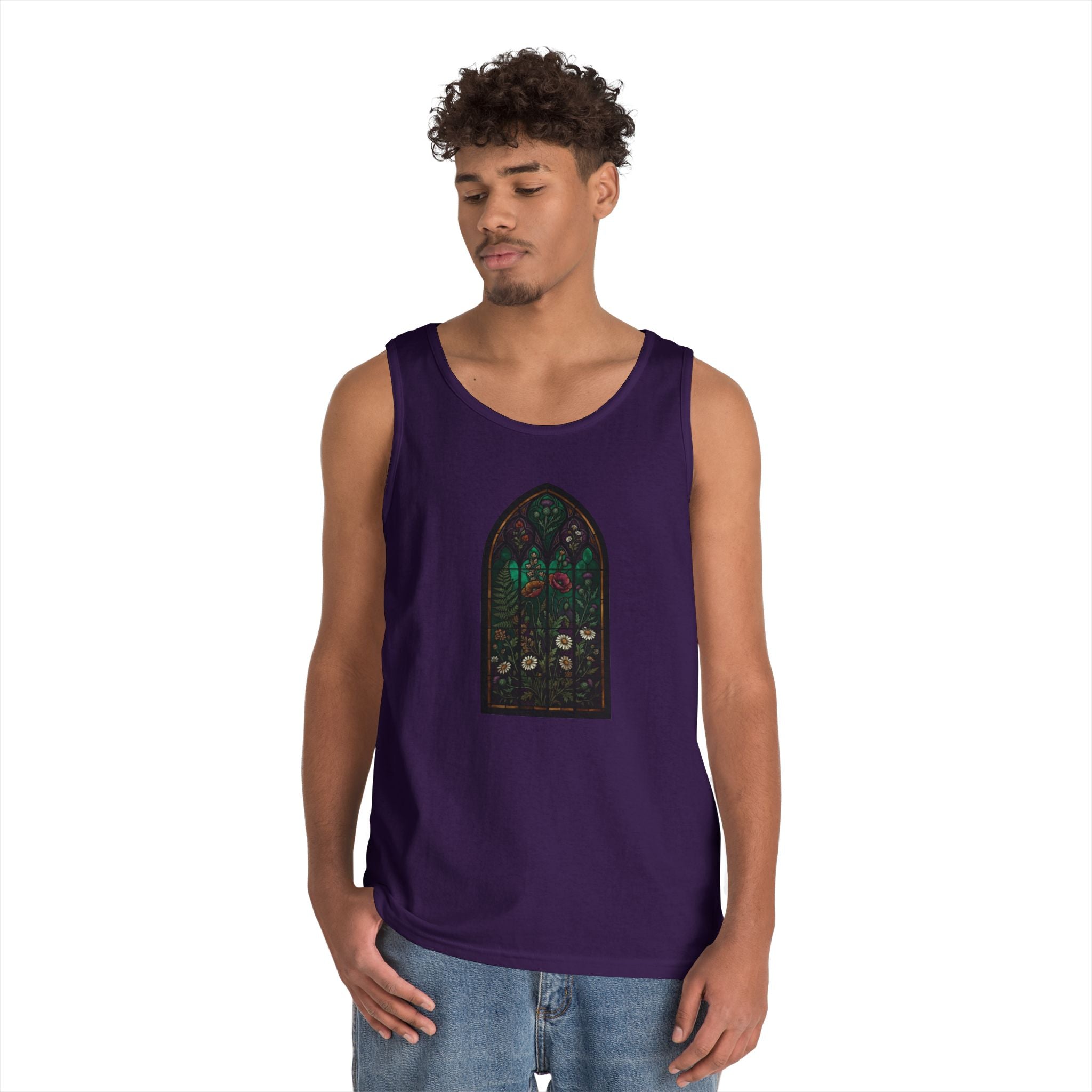 "Stained Glass Floral" Tank Top