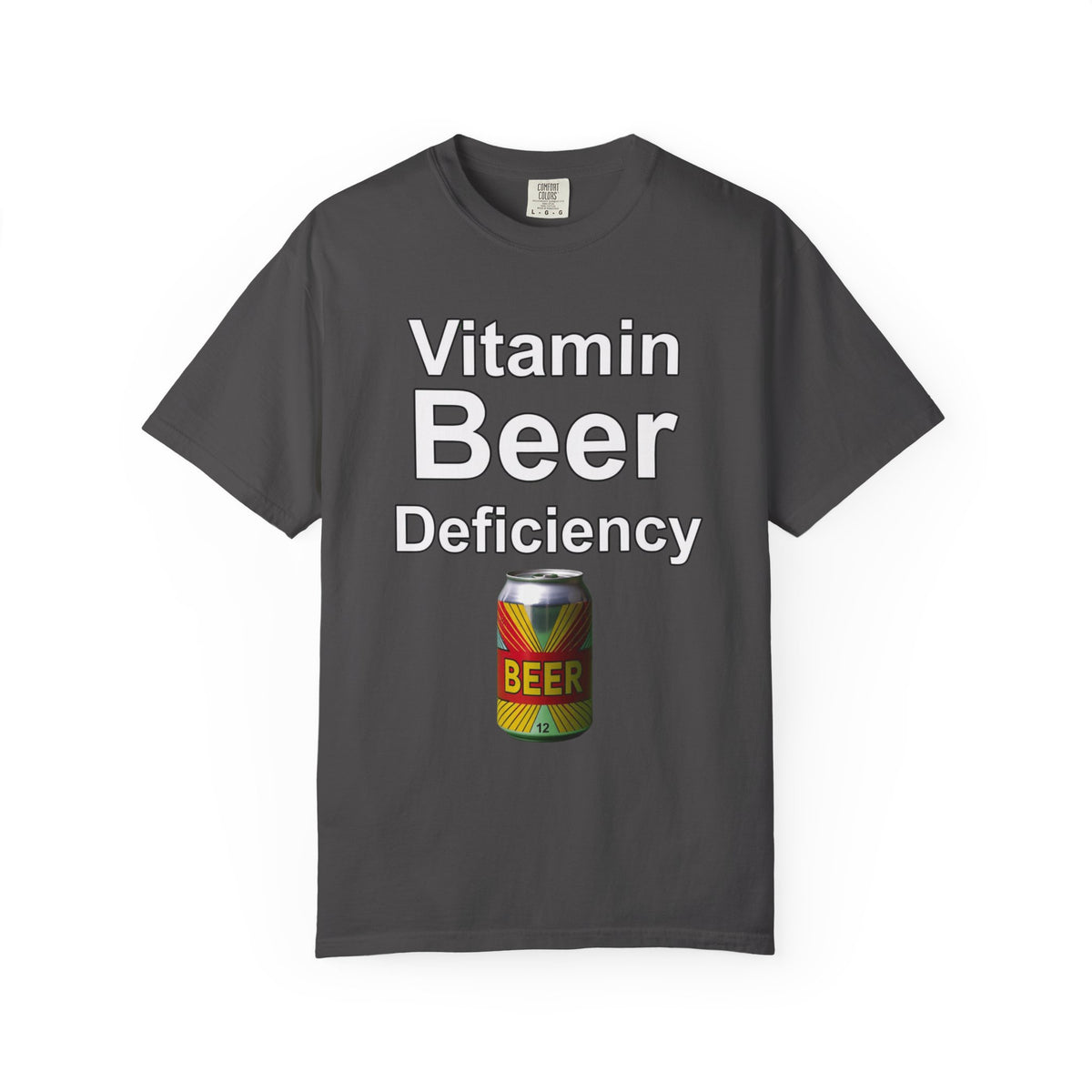 Color: Graphite | Vitamin Beer  Unisex Garment-Dyed T-shirt