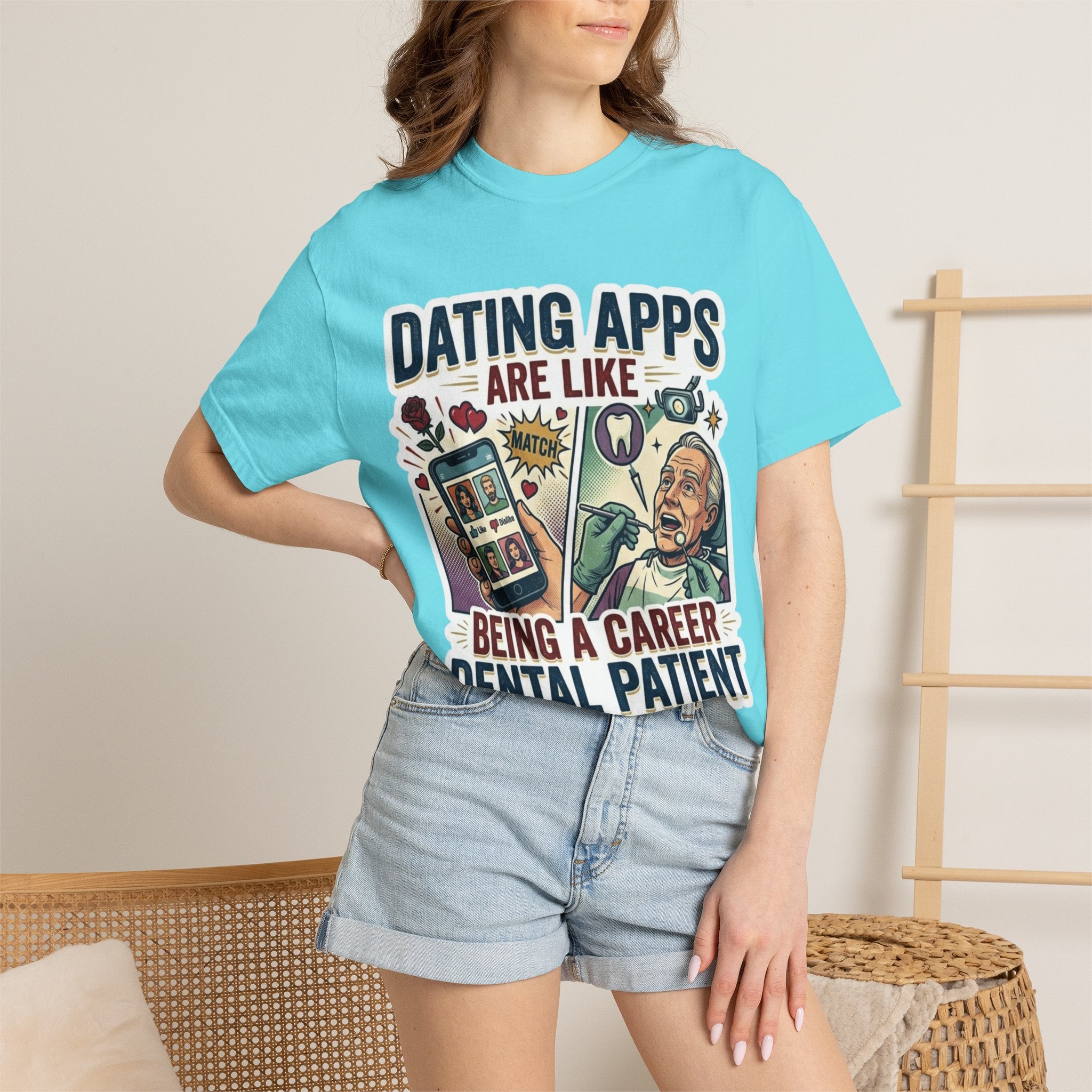 "Dating Apps" Unisex Garment-Dyed Tee