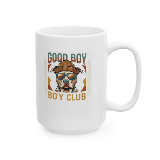 "Good Boy Bo'y Club" White Ceramic Mug