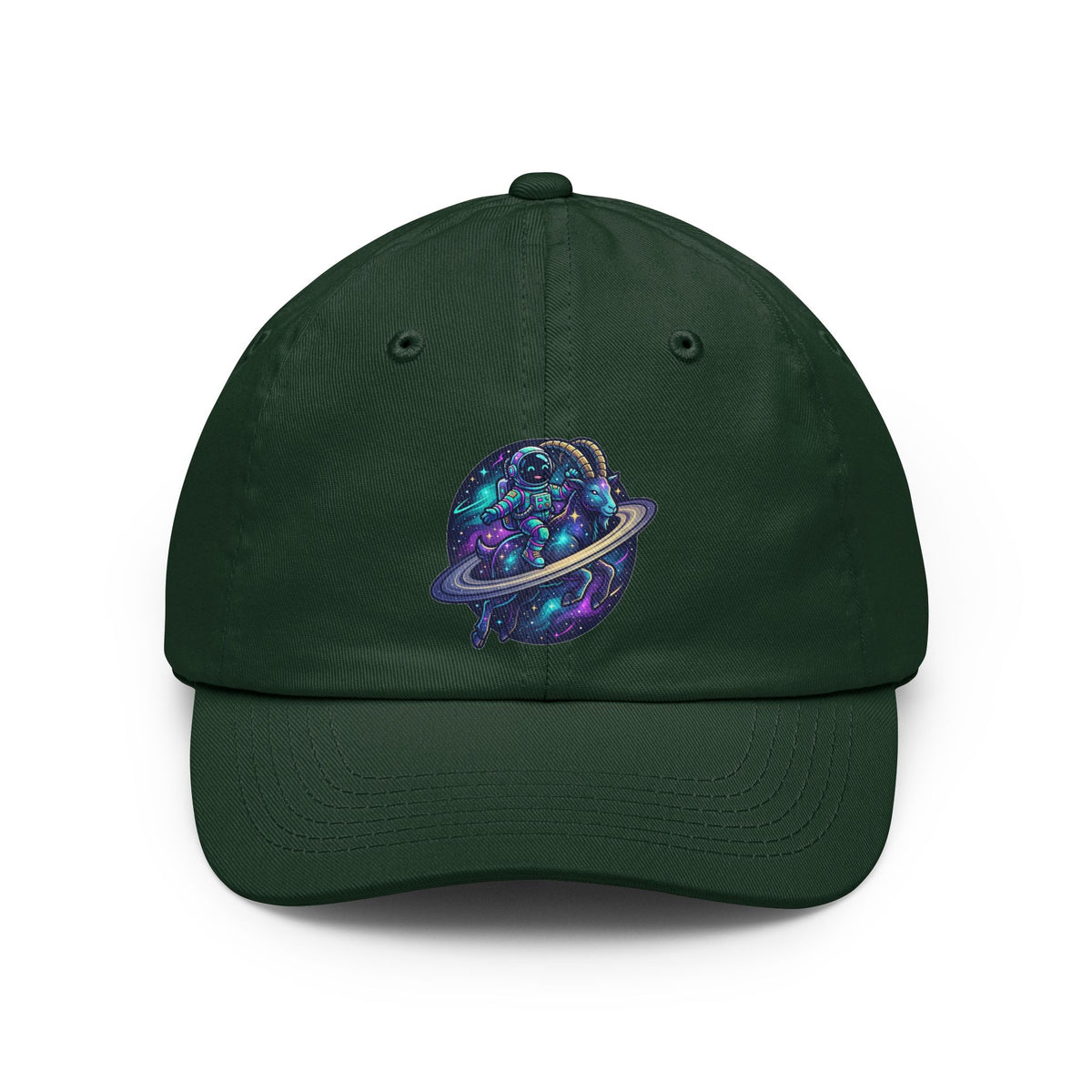 Color: Forest Green | Space Explorer Capricorn Dad Hat