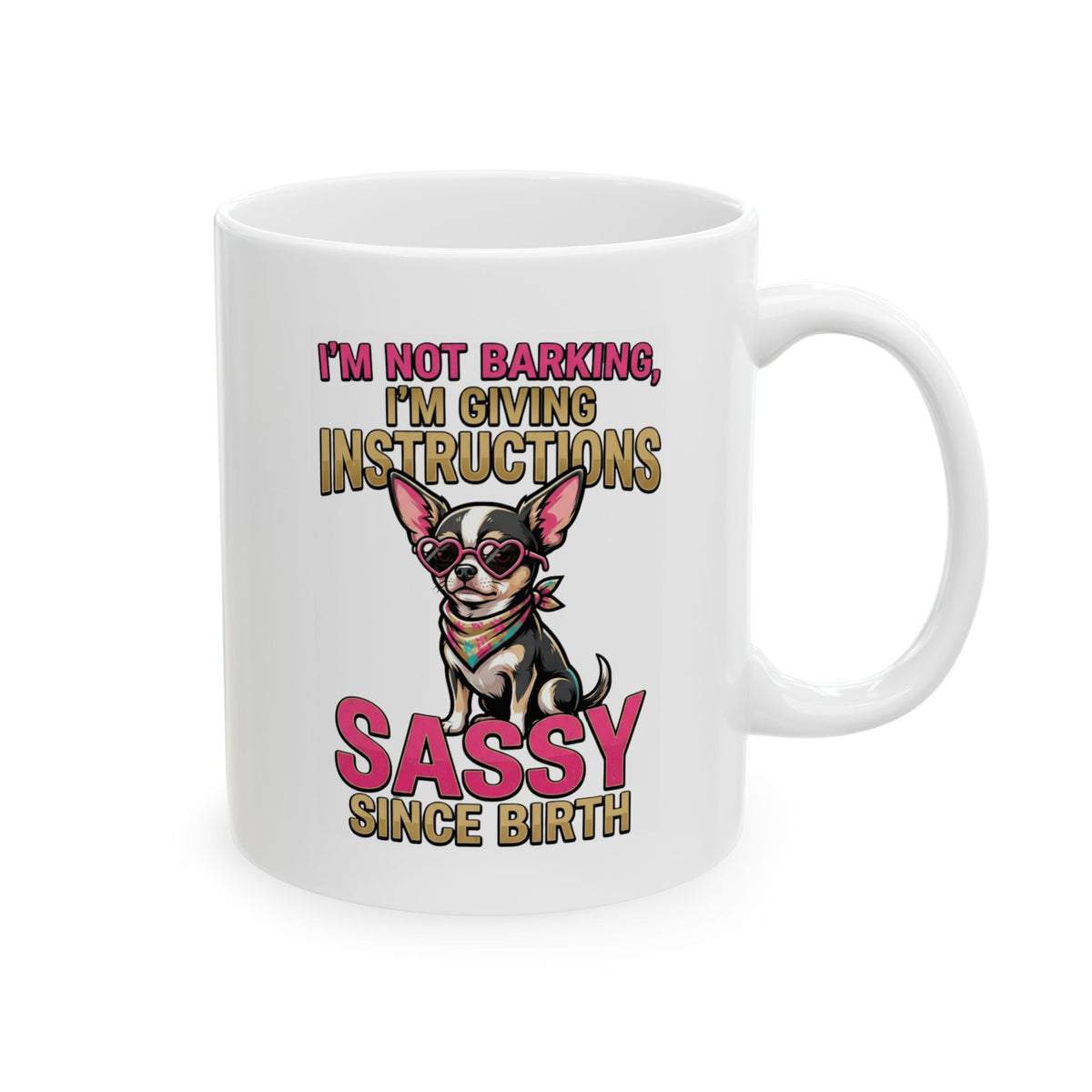 "Sassy Since Birth" White Ceramic Mug