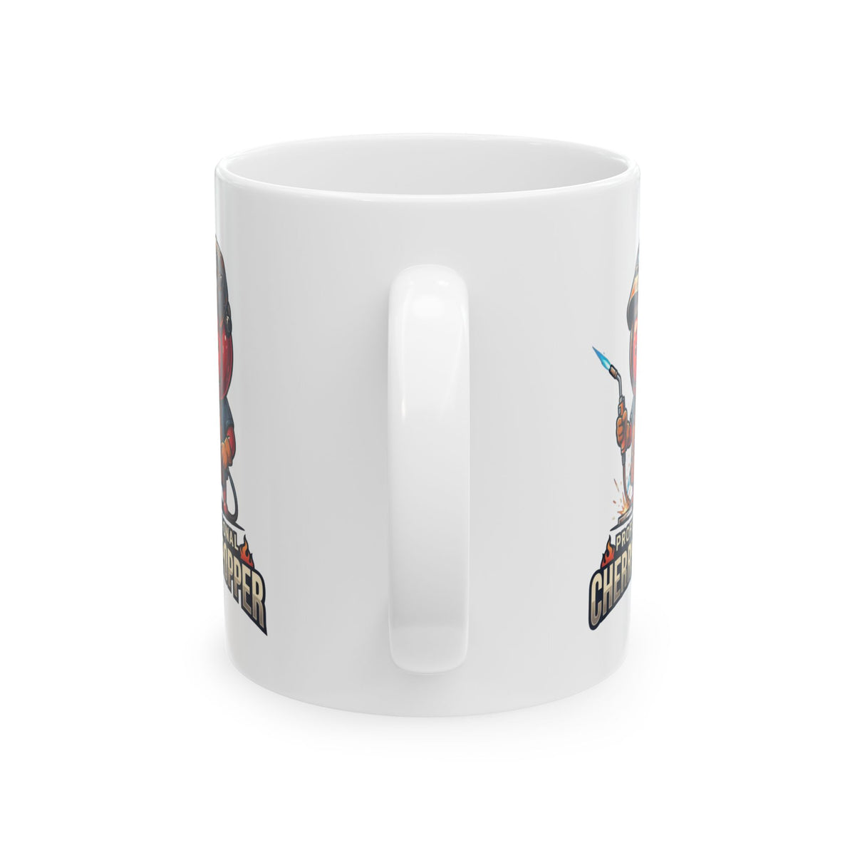 "Professional Cherry Popper" White Ceramic Mug
