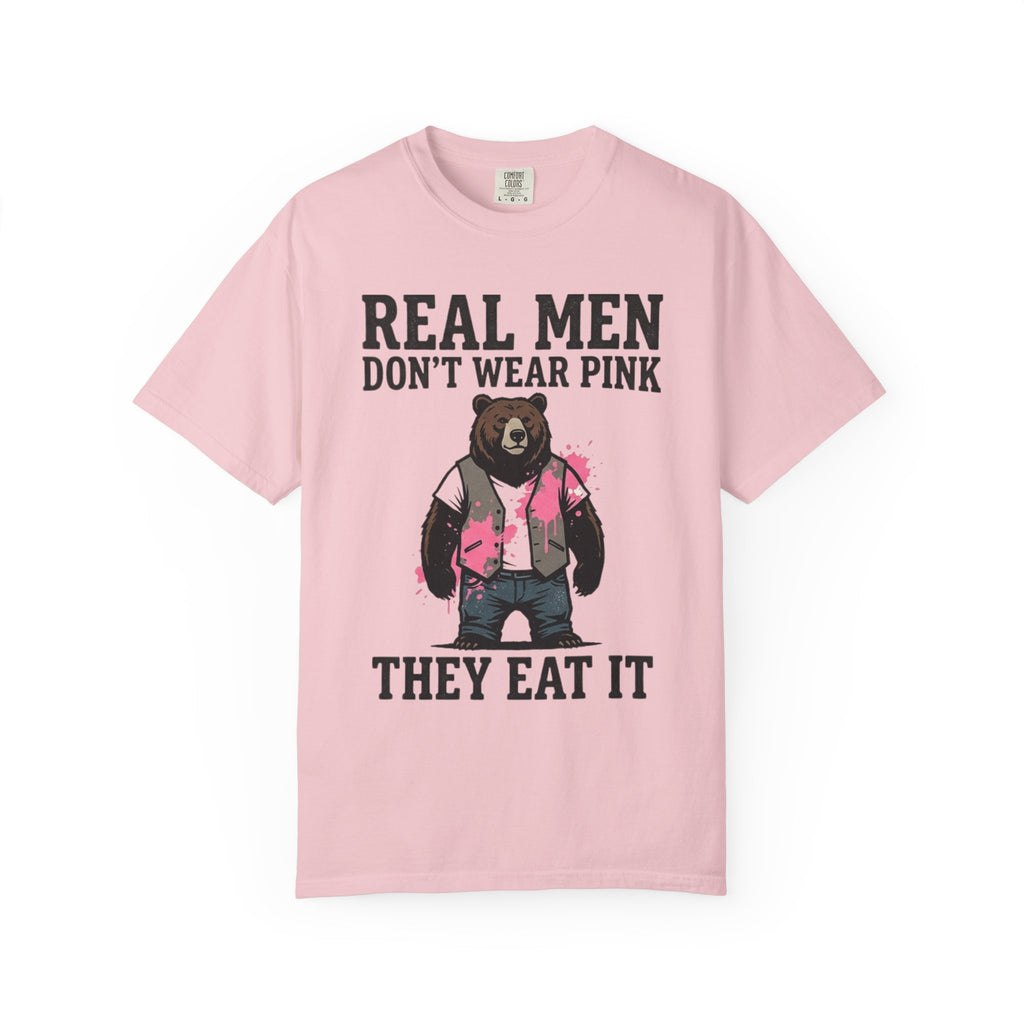 "Real Men Eat Pink" Unisex Garment-Dyed Tee