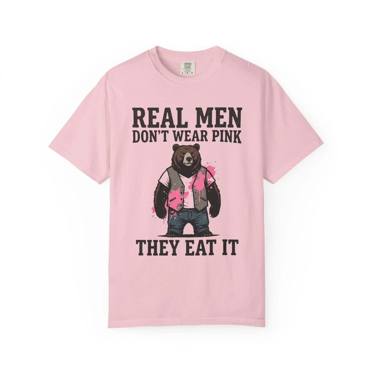 Color: Blossom | Real Men Eat Pink Unisex Garment-Dyed Tee
