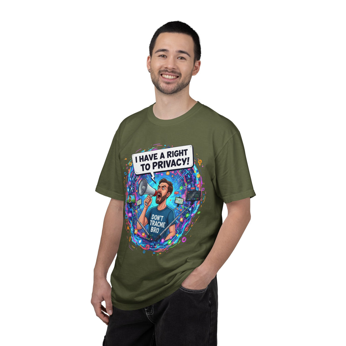 Color: Hemp | The Right to Privacy  Unisex Garment-Dyed T-shirt