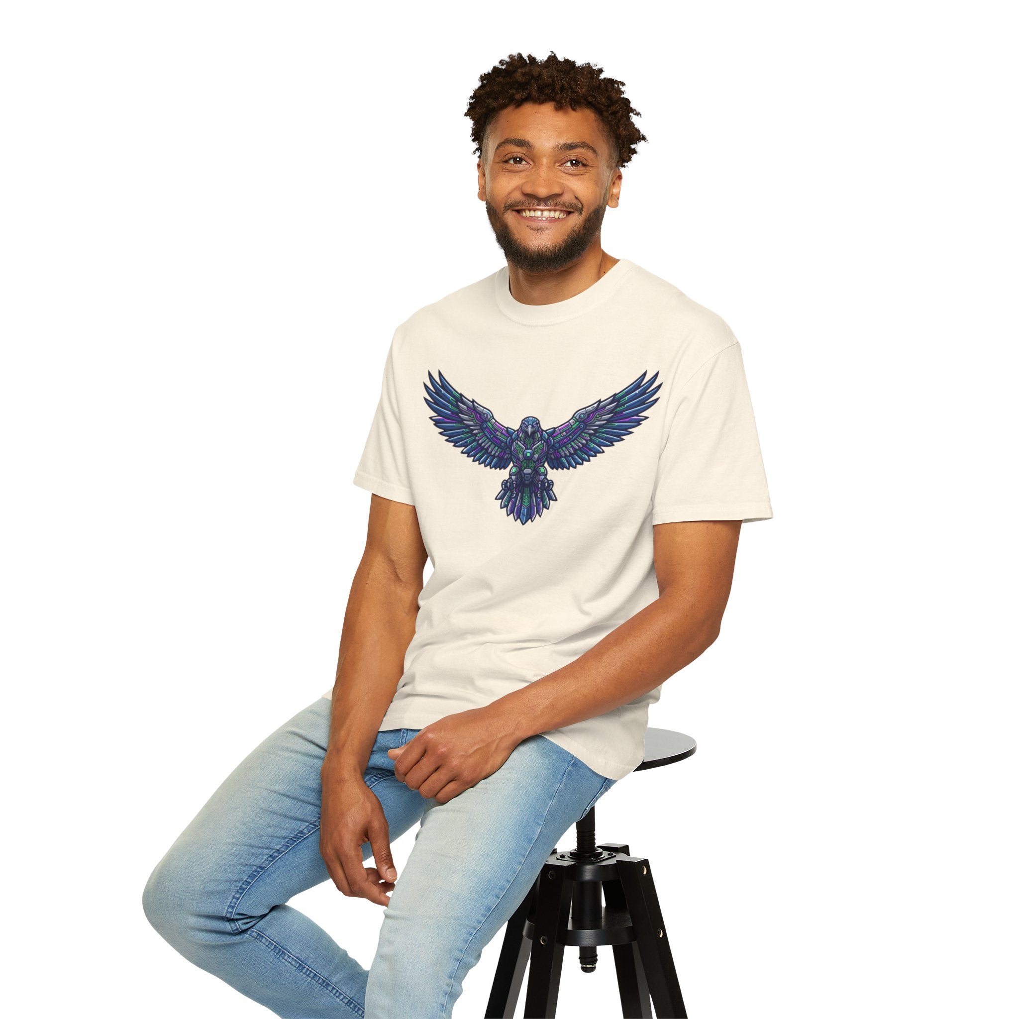 "Cyber Falcon" Unisex Garment-Dyed Tee