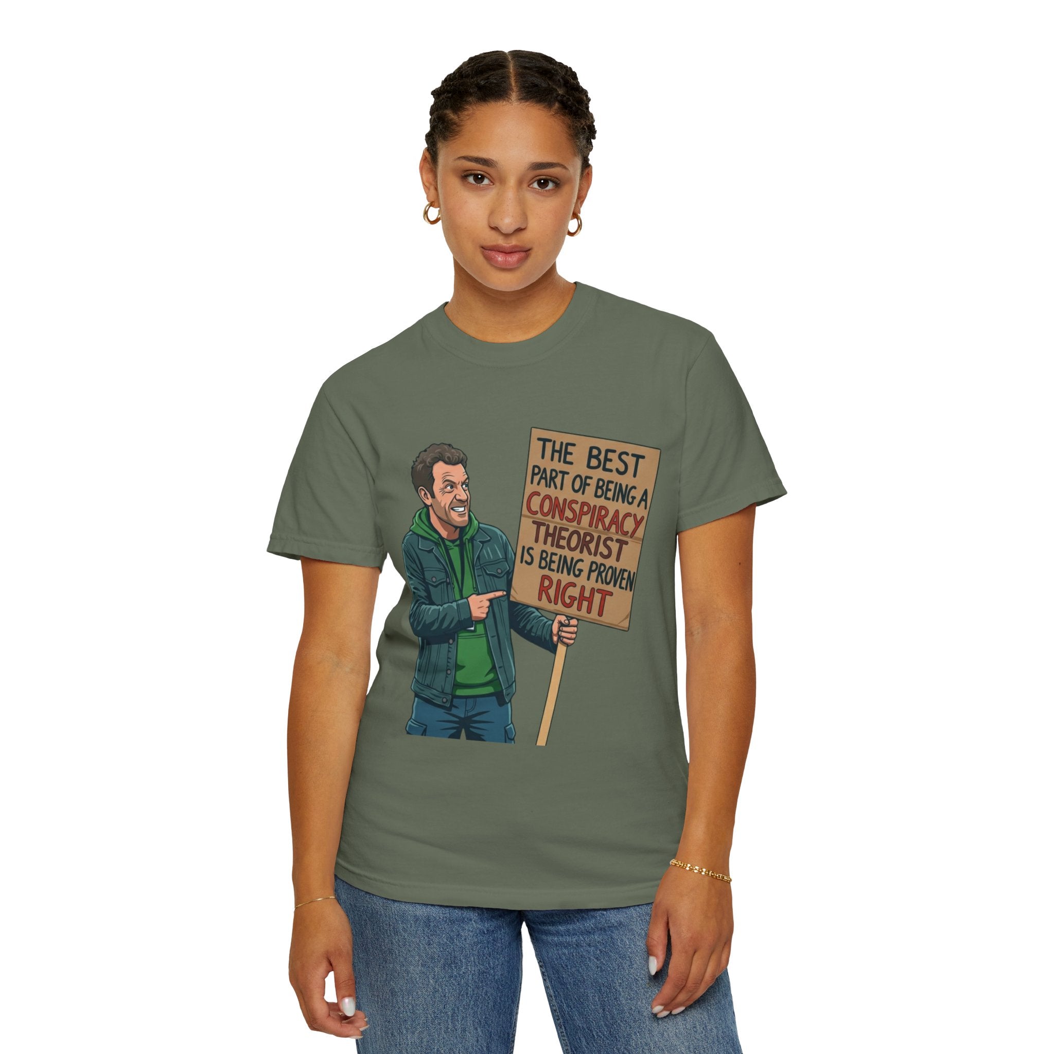 "Conspiracy Theorist" Unisex Garment-Dyed Tee