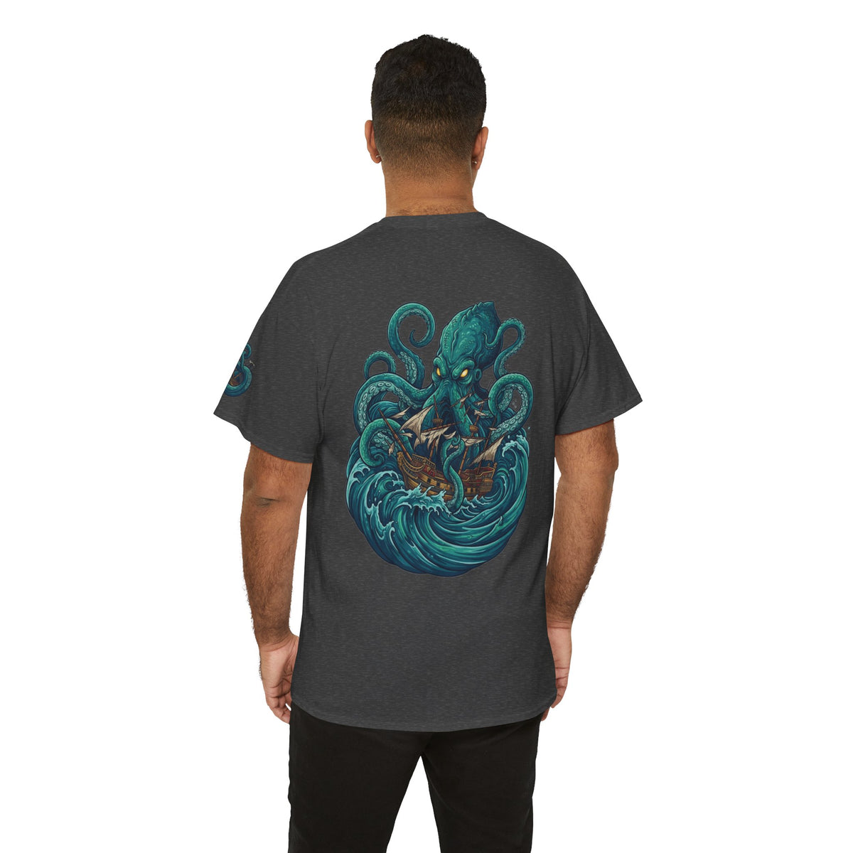 Color: Dark Heather | The Kraken (Norse-Global Maritime) Premium Graphic Tee