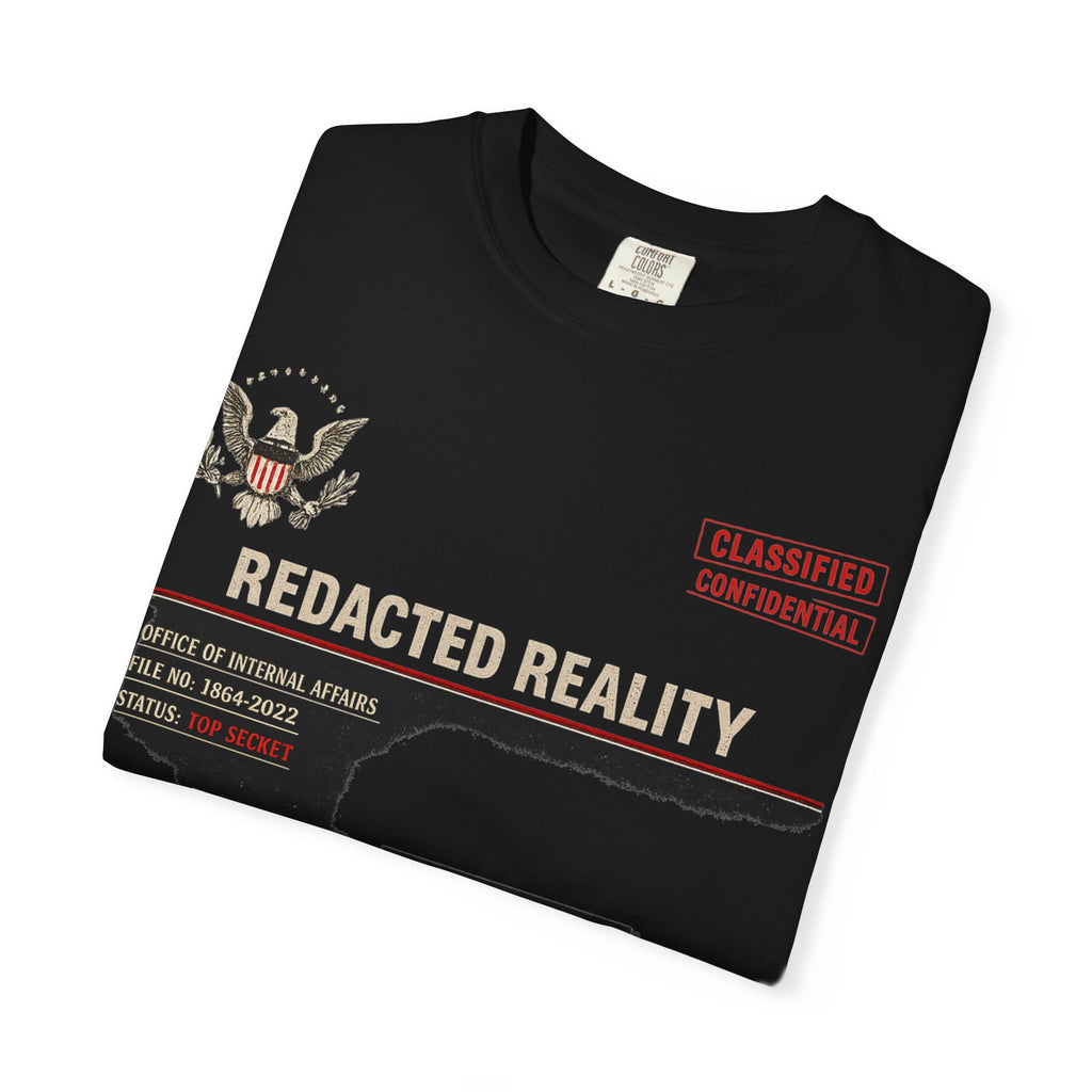 "[REDACTED] for Your Protection" Unisex Garment-Dyed T-shirt