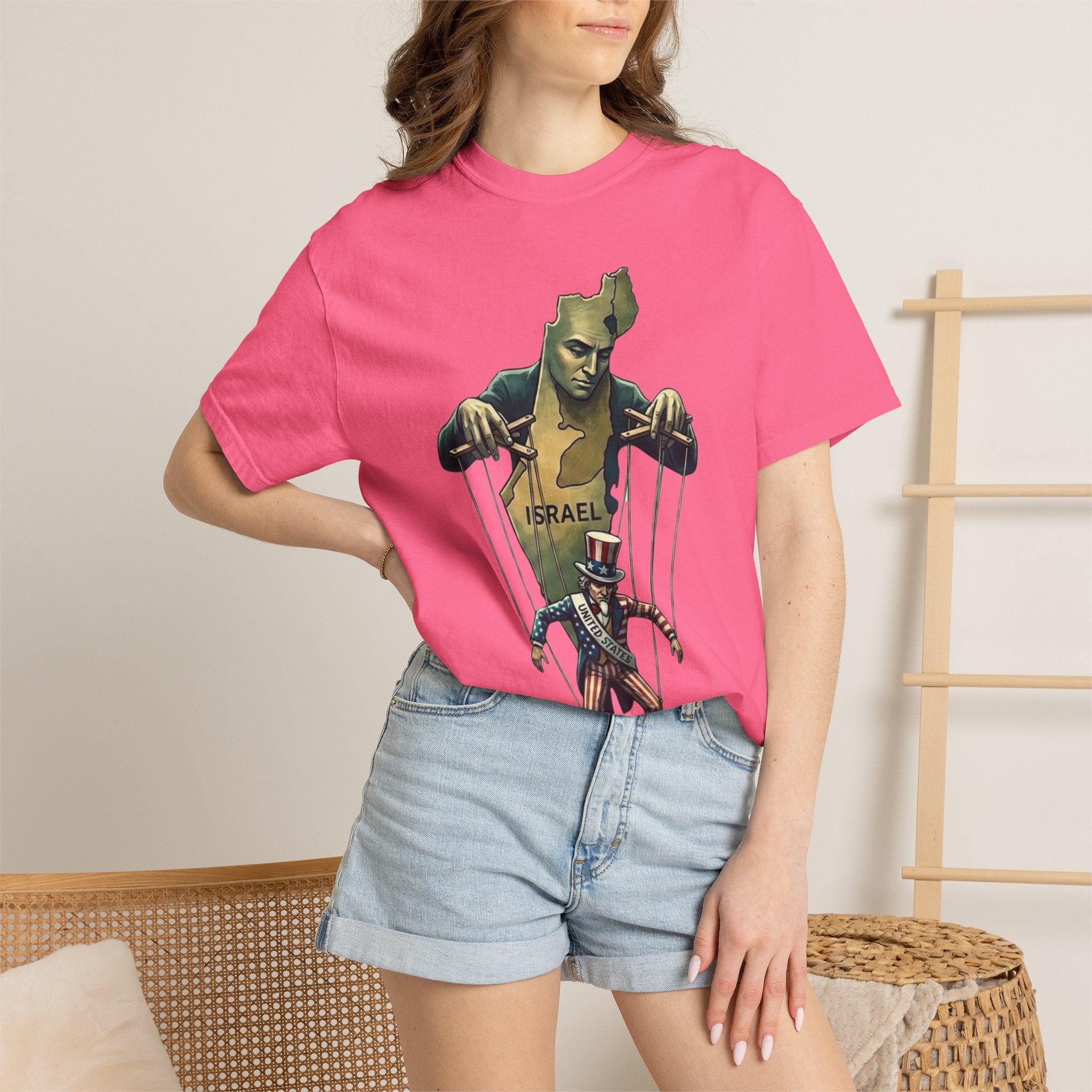 "The Global Puppet Master" Unisex Garment-Dyed T-shirt