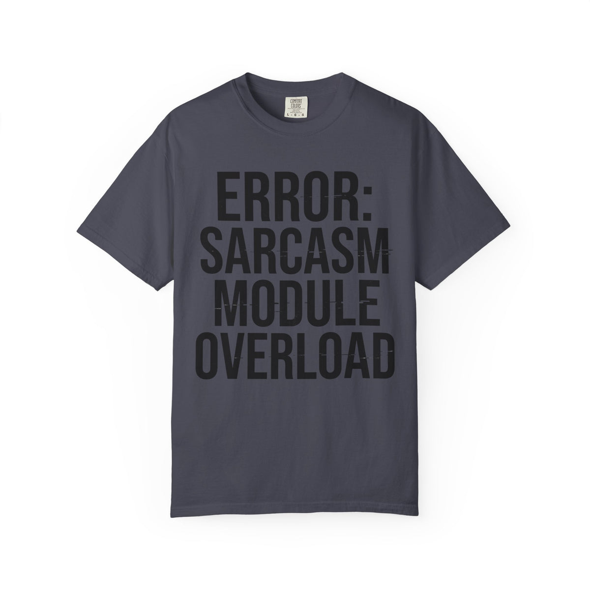 Color: Navy | Error Sarcasm Unisex Garment-Dyed Tee