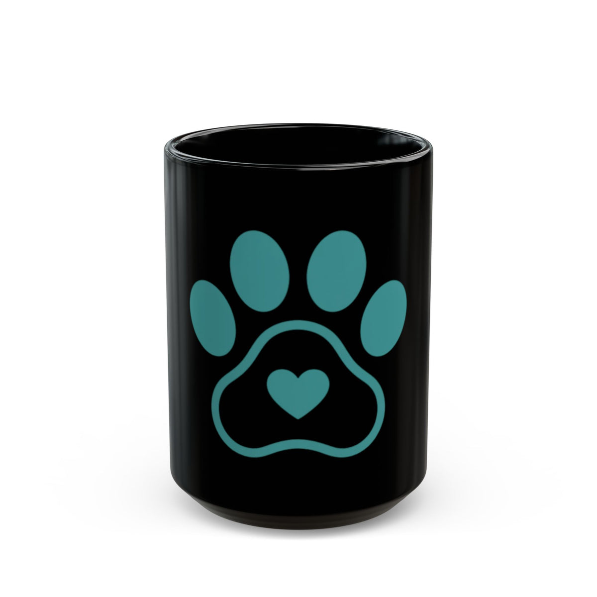 "Dog Mom" Black Ceramic Mug — Graphic
