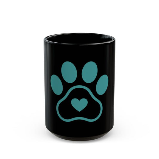 "Dog Mom" Black Ceramic Mug — Graphic