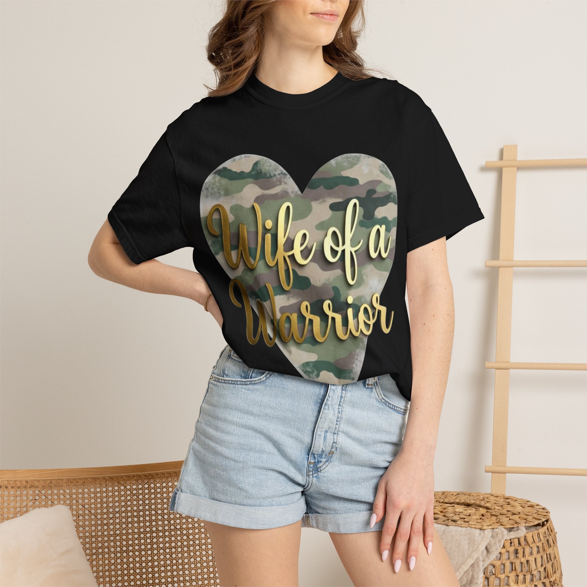 "Wife of a Warrior" Unisex Garment-Dyed T-shirt