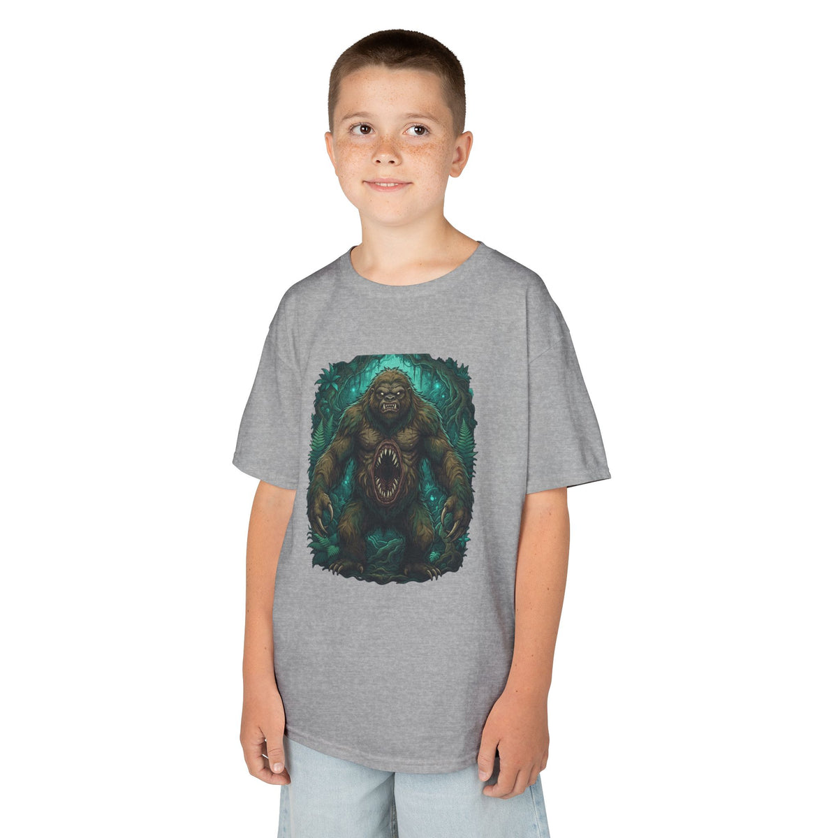 Color: Sport Grey | Mapinguari (Amazon Rainforest) Kids Tee